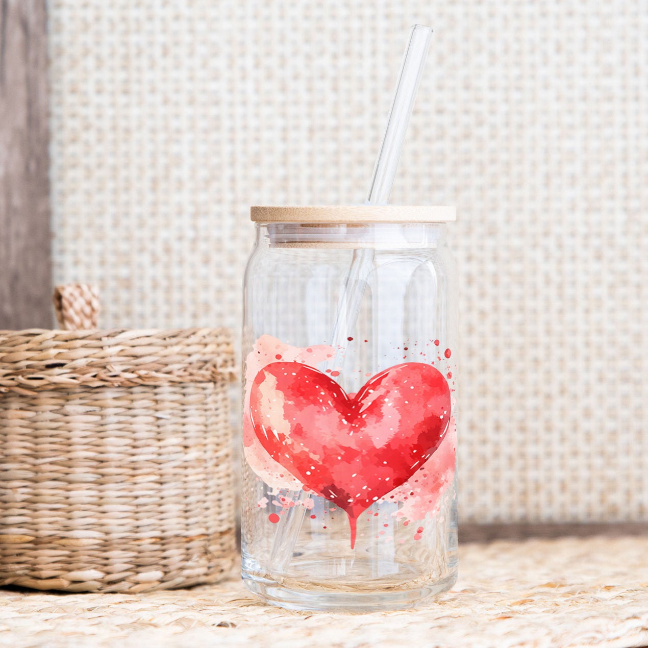 Valentine Heart Mug & Tumbler Wrap Set, Sublimation Design (Digital Download) - Image 2