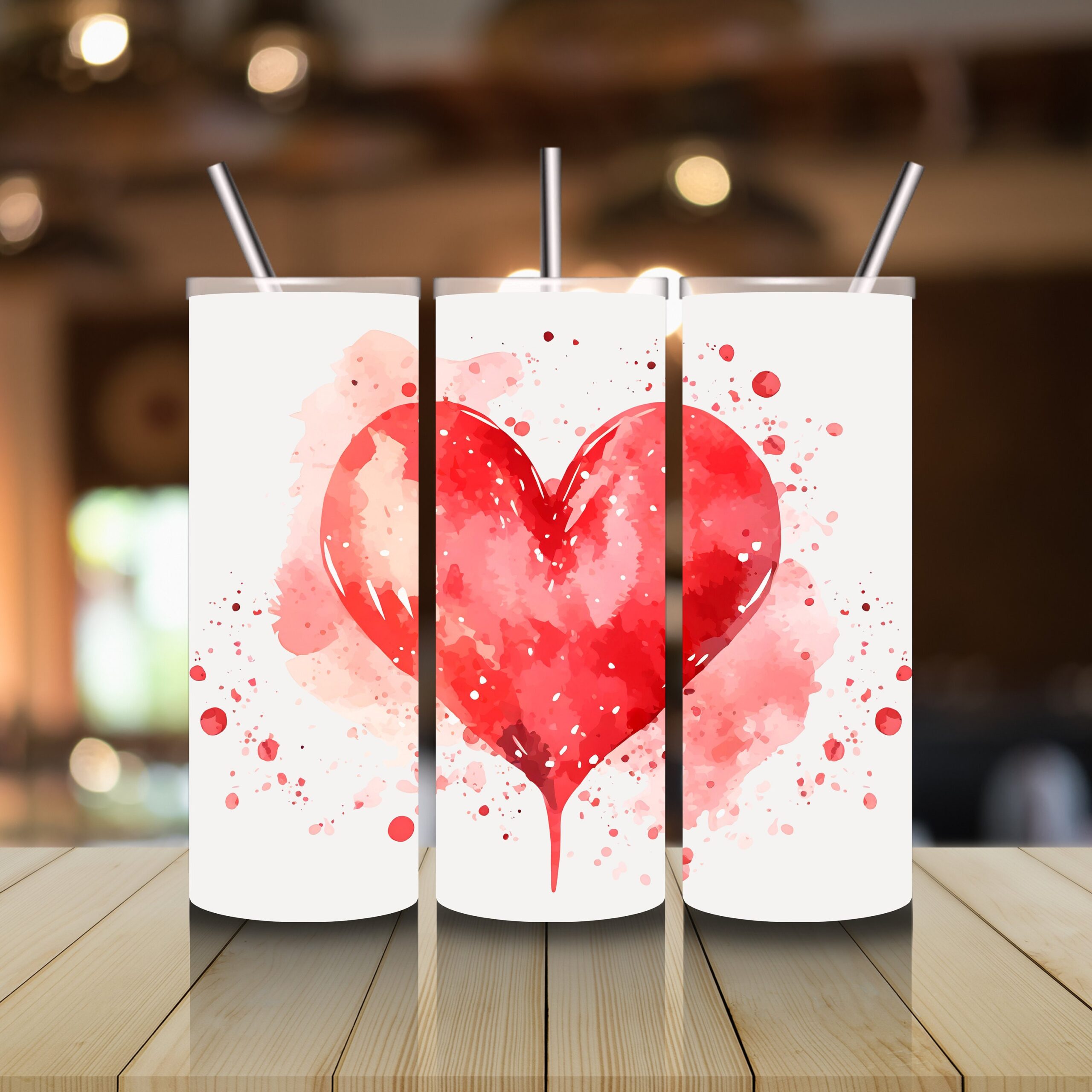 Valentine Heart Mug & Tumbler Wrap Set, Sublimation Design (Digital Download) - Image 6