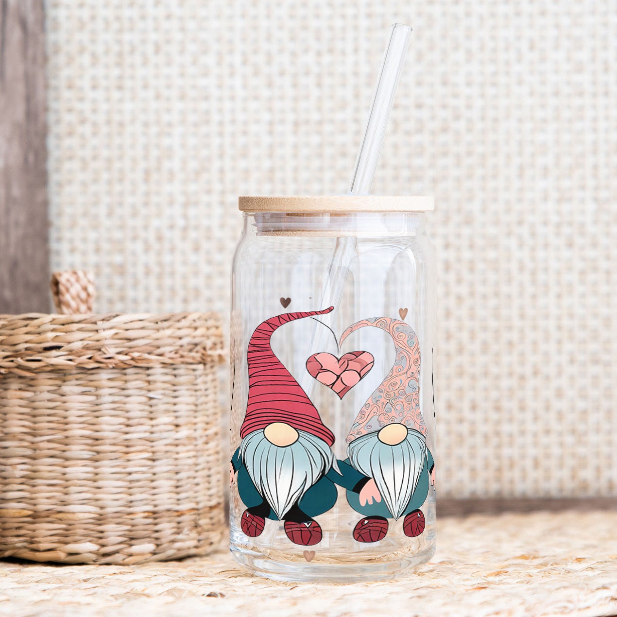 Valentine Gnomes Mug Wrap Set, Sublimation Design (Digital Download) - Image 2