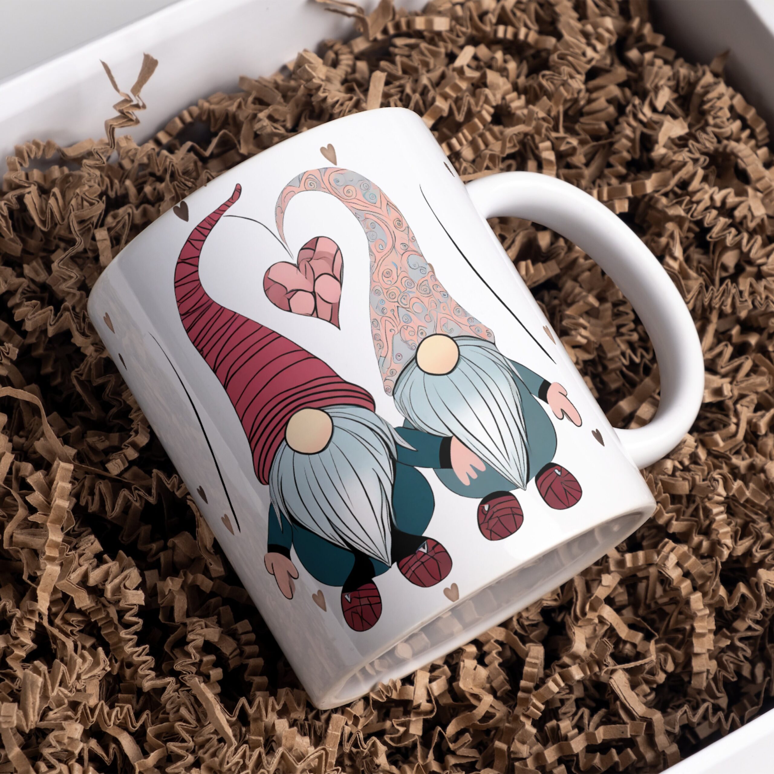 Valentine Gnomes Mug Wrap Set, Sublimation Design (Digital Download) - Image 5