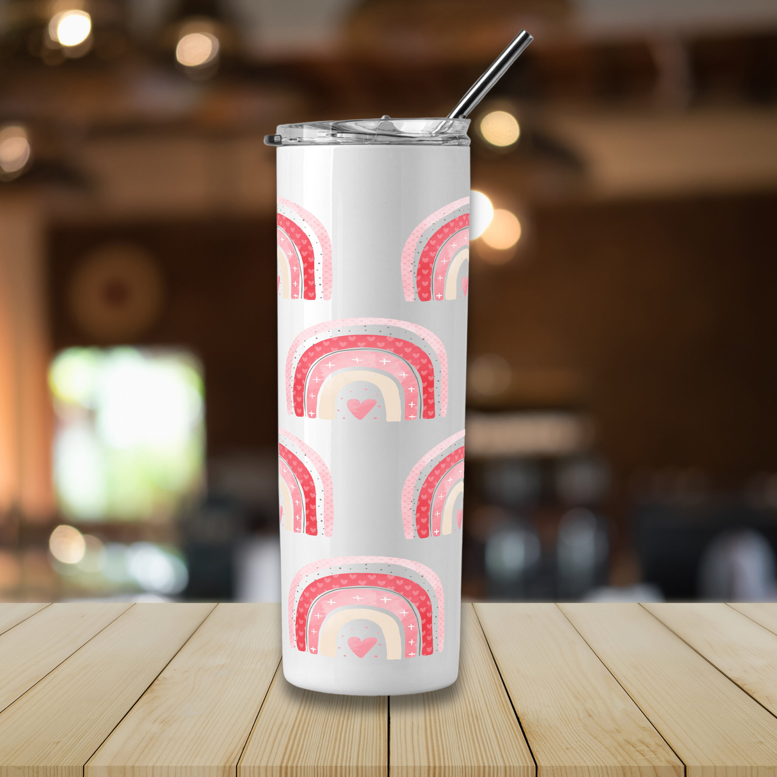 Valentine Rainbow Mug and Tumbler Wrap Set (Digital Download) - Image 4