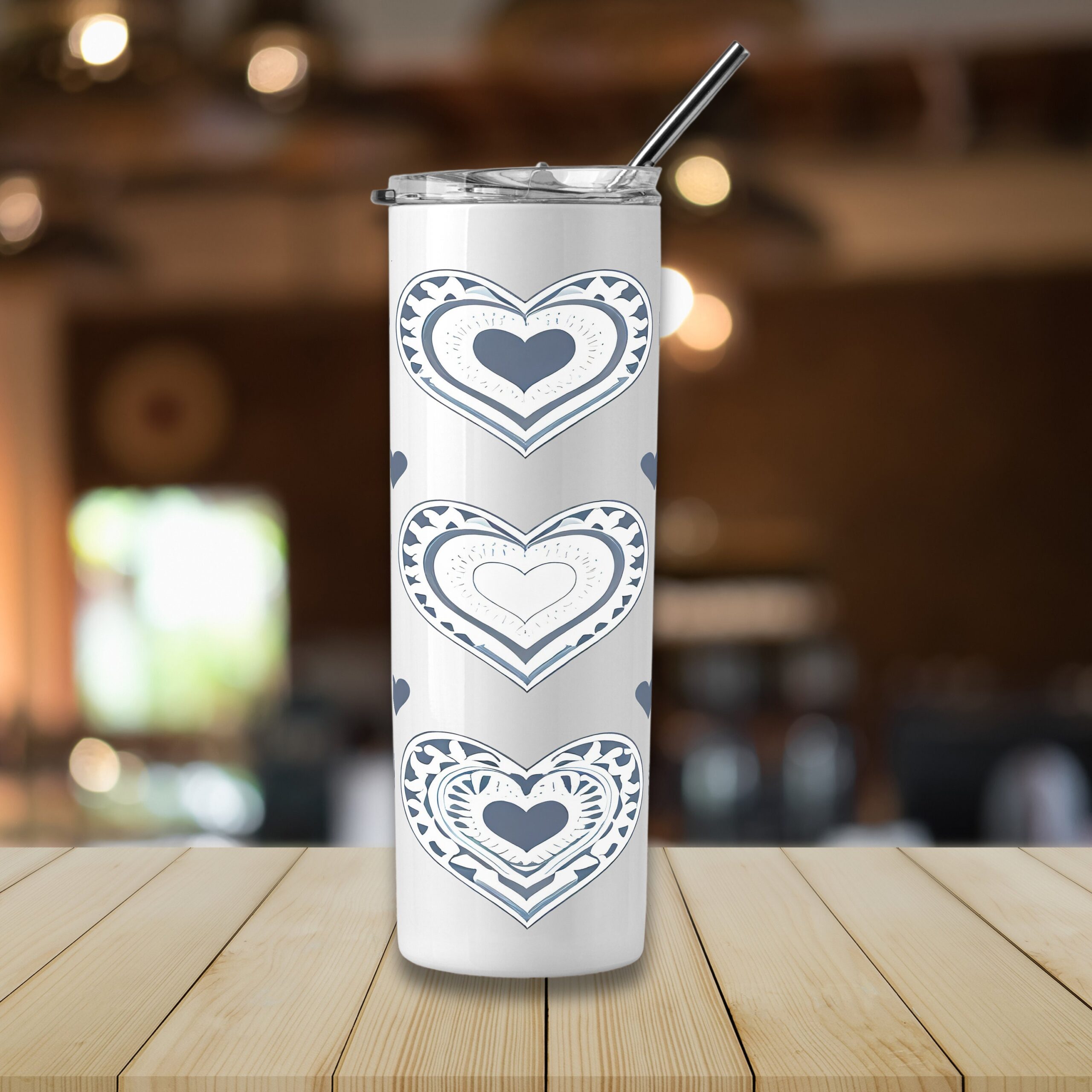 Valentine Hearts Mug and Tumbler Wrap Sublimation Design (Digital Download) - Image 4