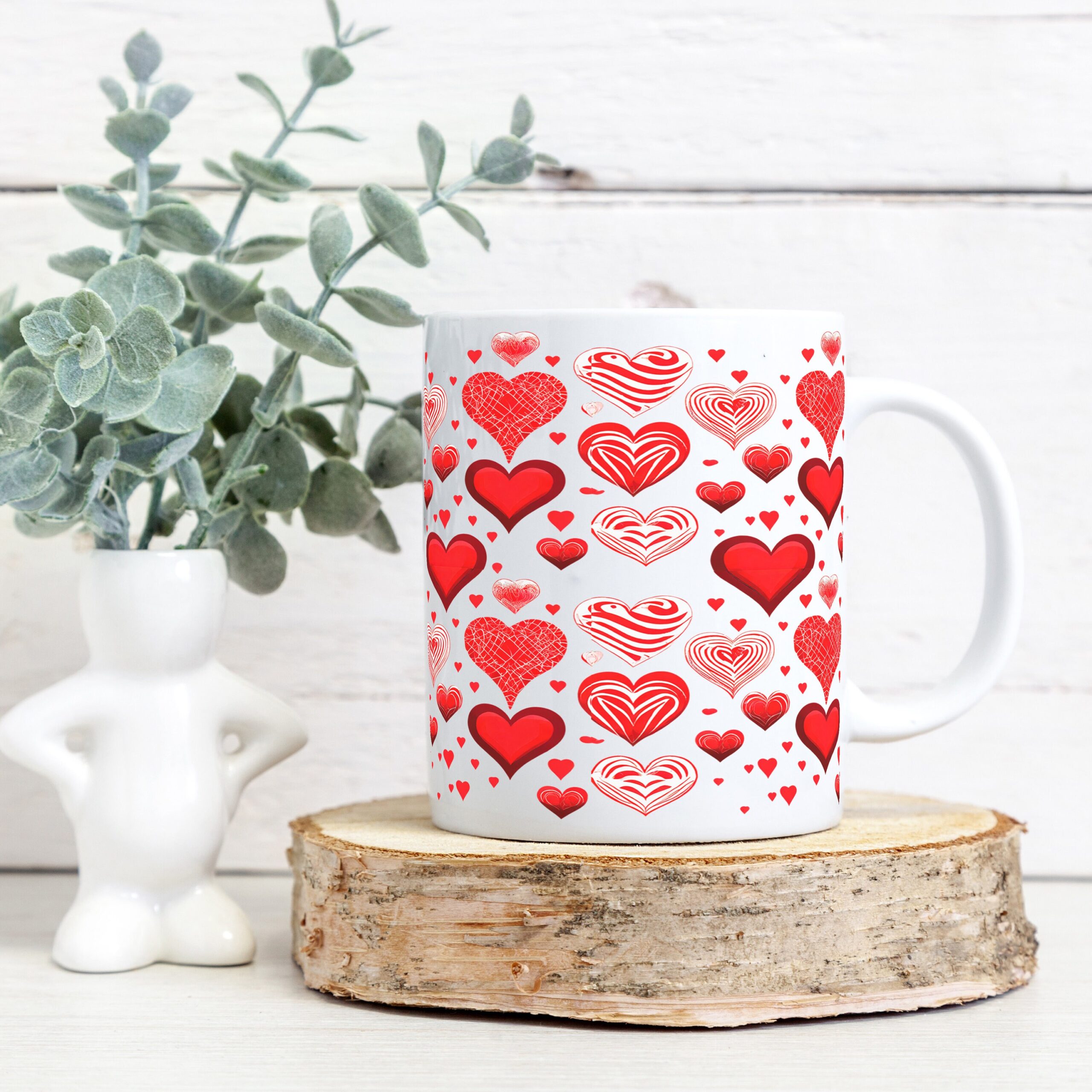 Valentine Hearts Mug & Tumbler Wrap, Sublimation Design (Digital Download) - Image 3