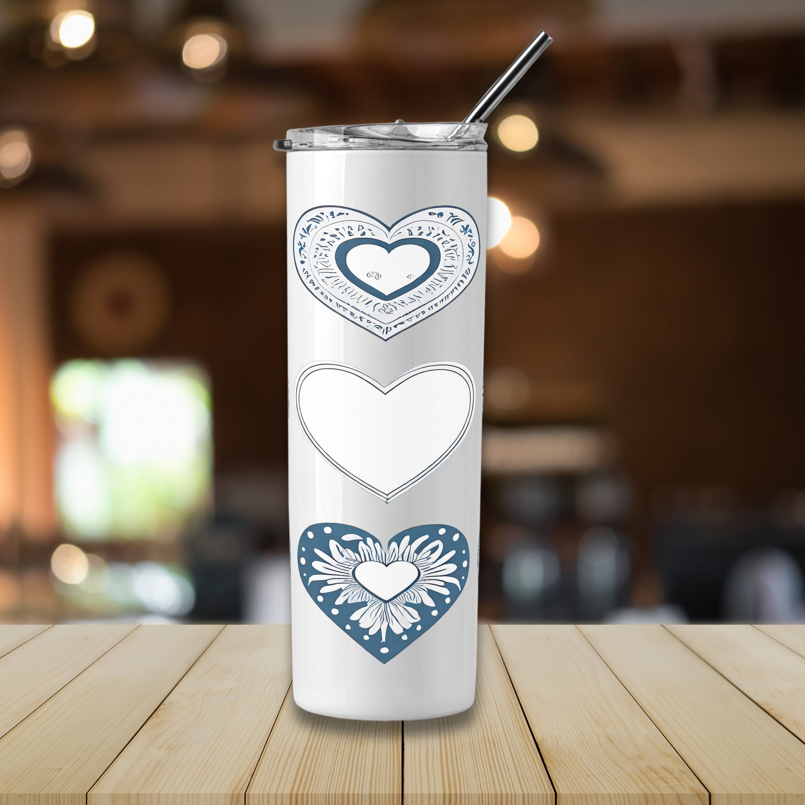 Valentine Hearts Mug Wrap Set, Sublimation Design (Digital Download) - Image 4