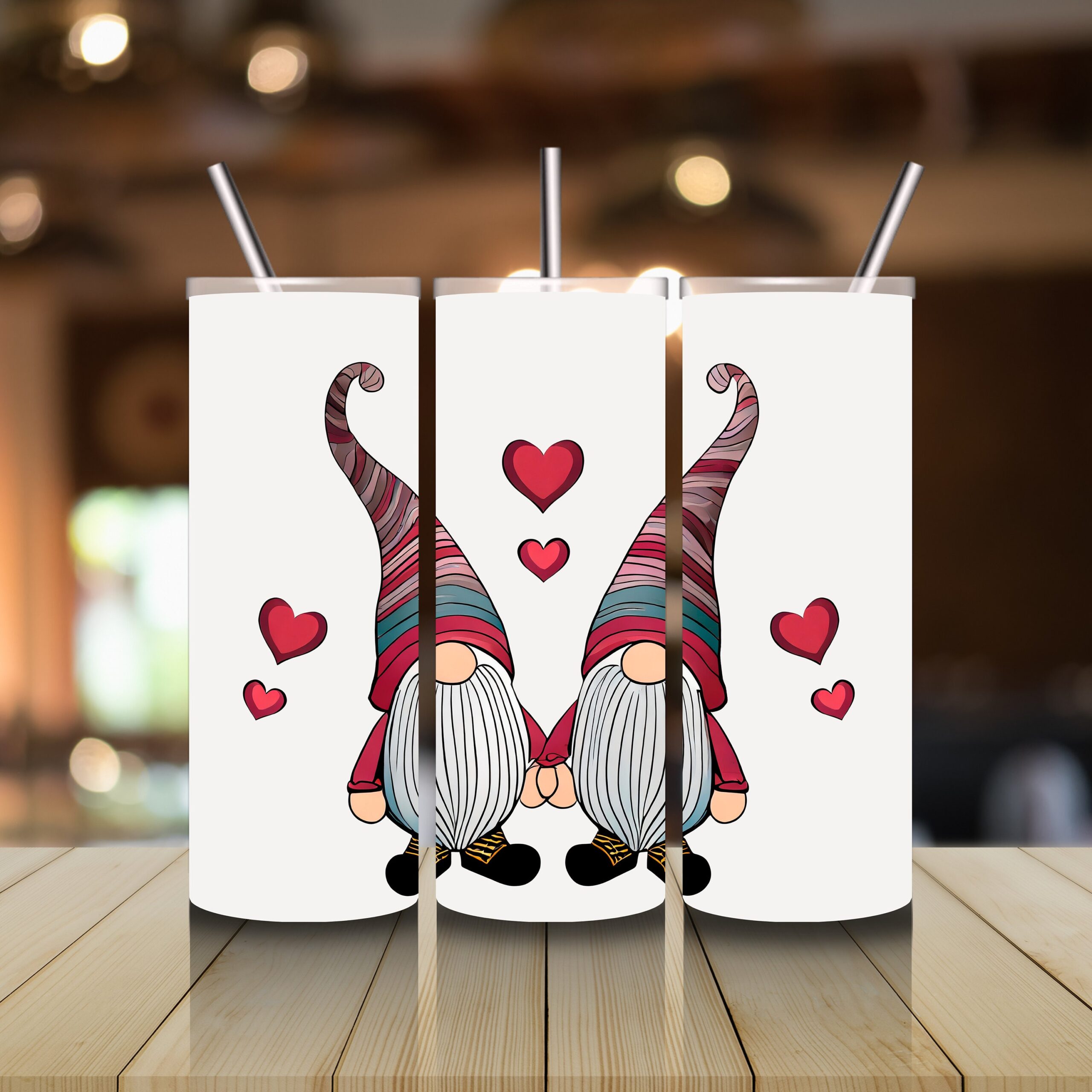 Valentine Gnomes Mug, Libbey Can, Tumbler Wrap Set (Digital Download) - Image 6