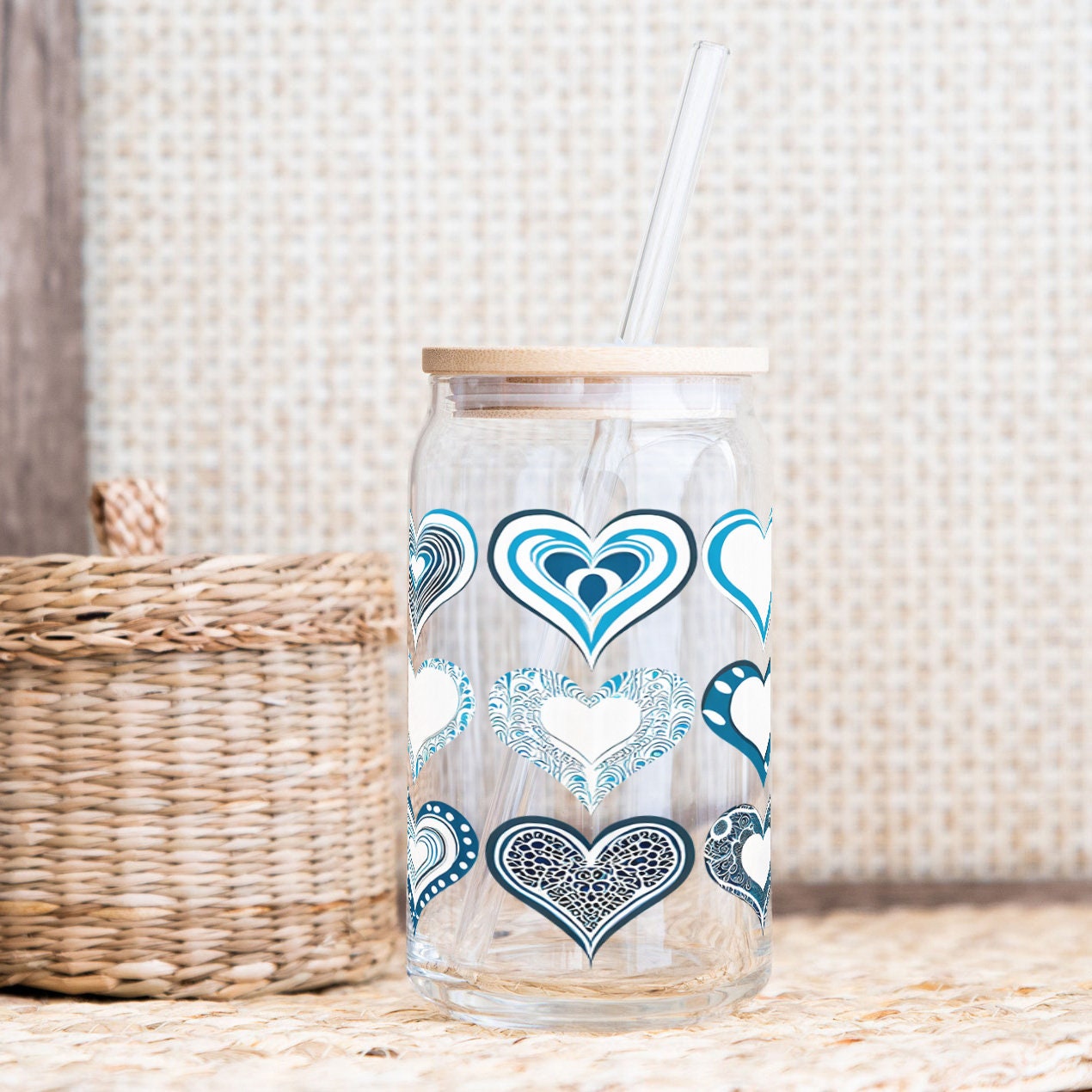 Valentine Hearts Mug and Tumbler Wrap Set (Digital Download) - Image 2