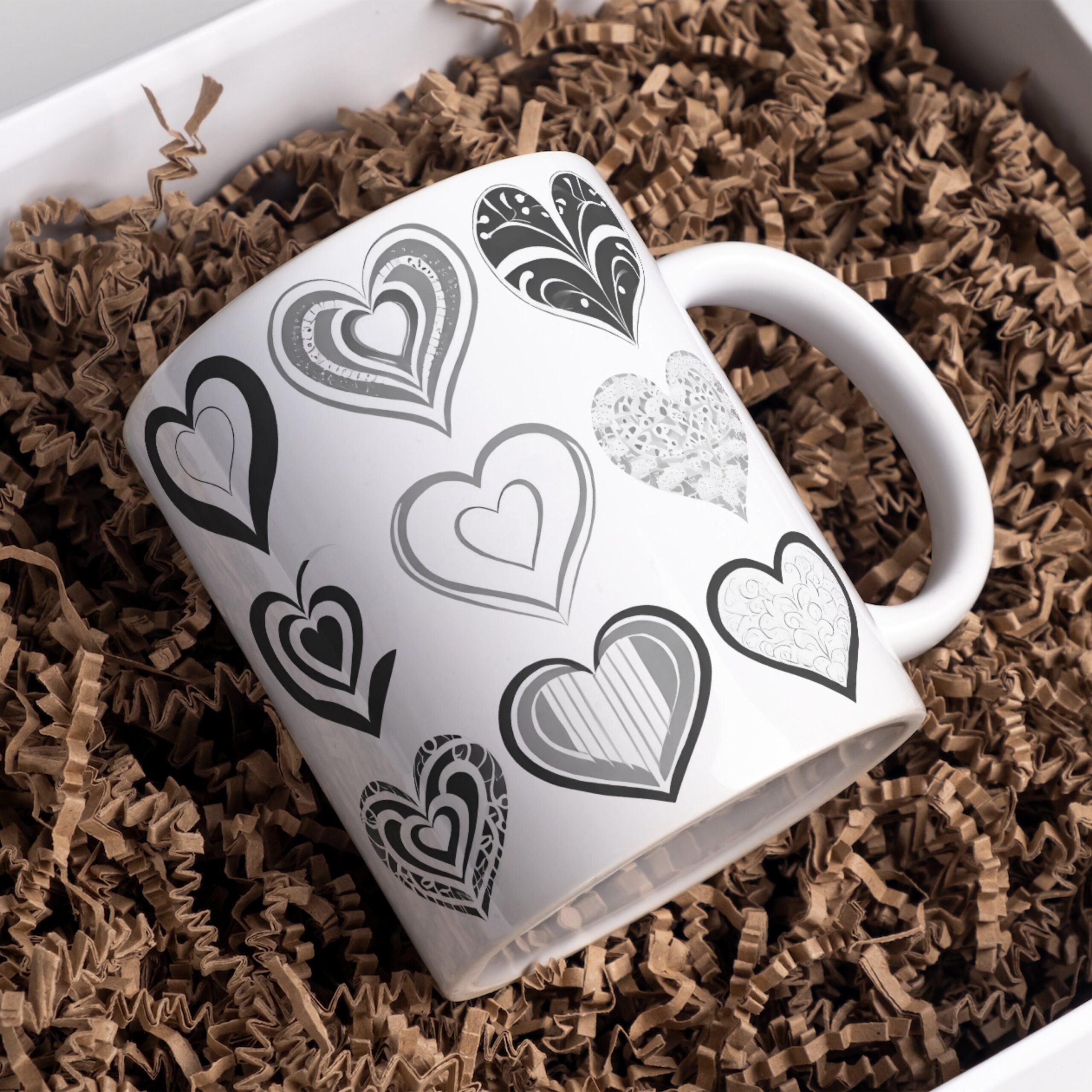 Valentine Hearts Mug and Tumbler Wrap, Sublimation Design (Digital Download) - Image 5
