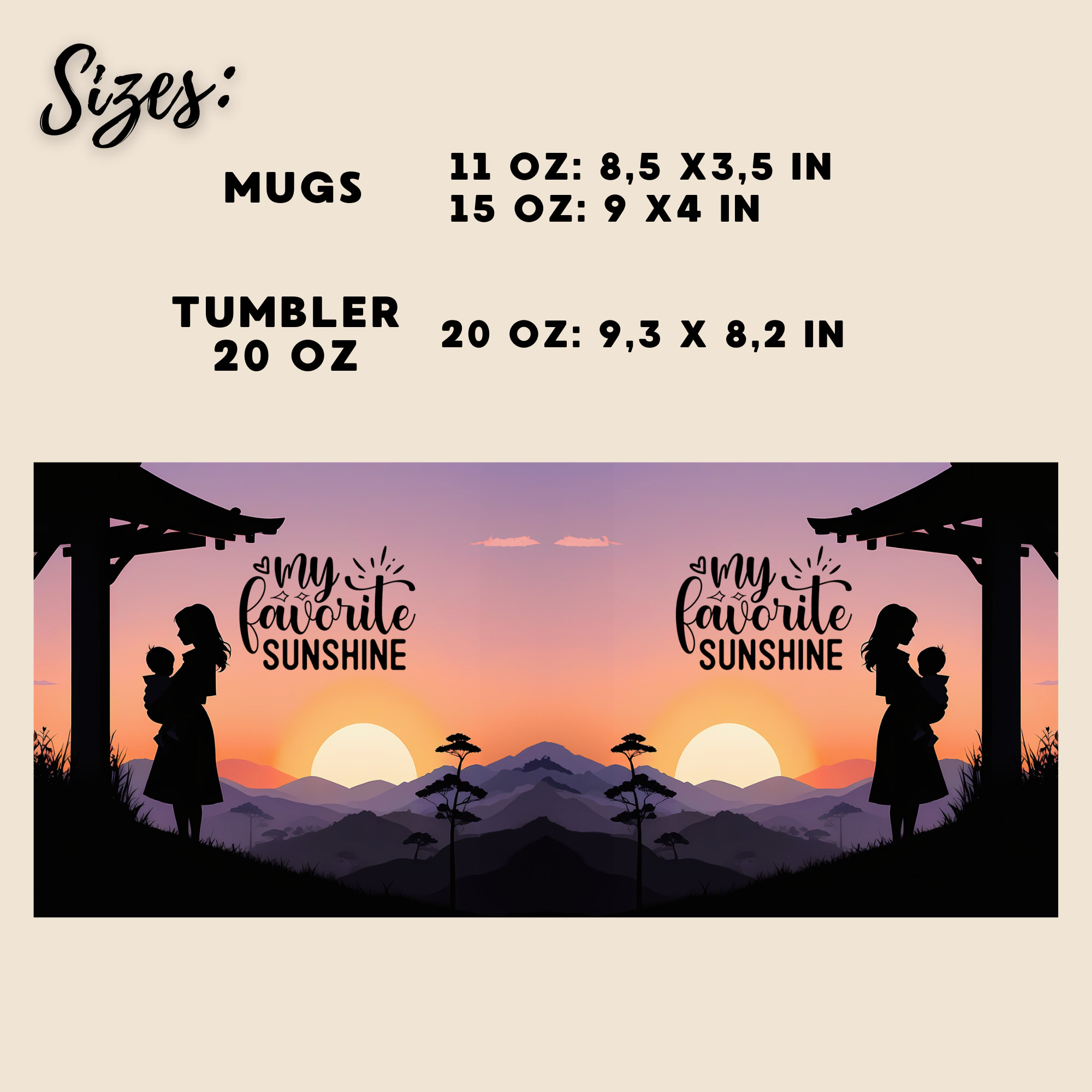 Mother's Day Mug and Tumbler Wrap Set (Digital Download) - Image 8