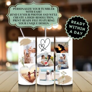 Personalized Photo Collage Tumbler Wrap: Custom Sublimation Design (Digital Download)