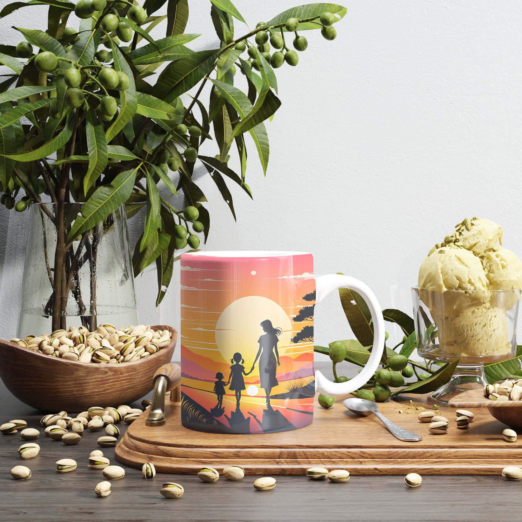 Mother's Day Mug and Tumbler Wrap, Sunset Silhouette (Digital Download) - Image 8