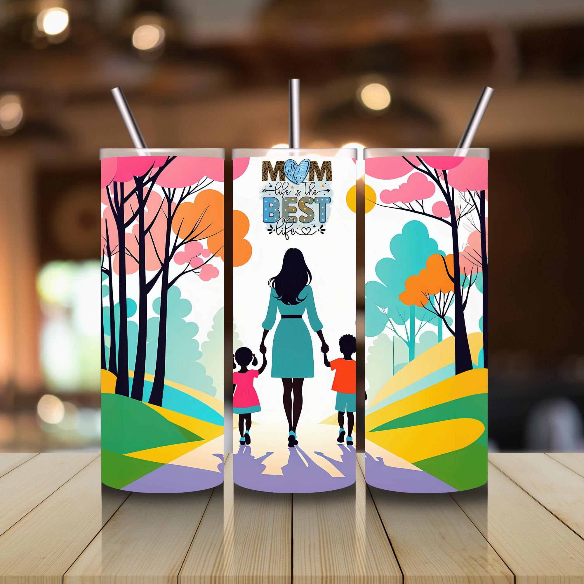 Mother's Day Mug & Tumbler Wrap Set, Family Design (Digital Download) - Image 6