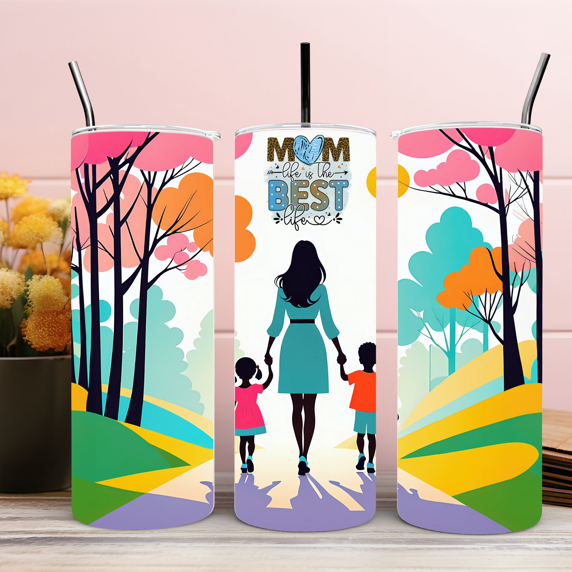 Mother's Day Mug & Tumbler Wrap Set, Family Design (Digital Download) - Image 8