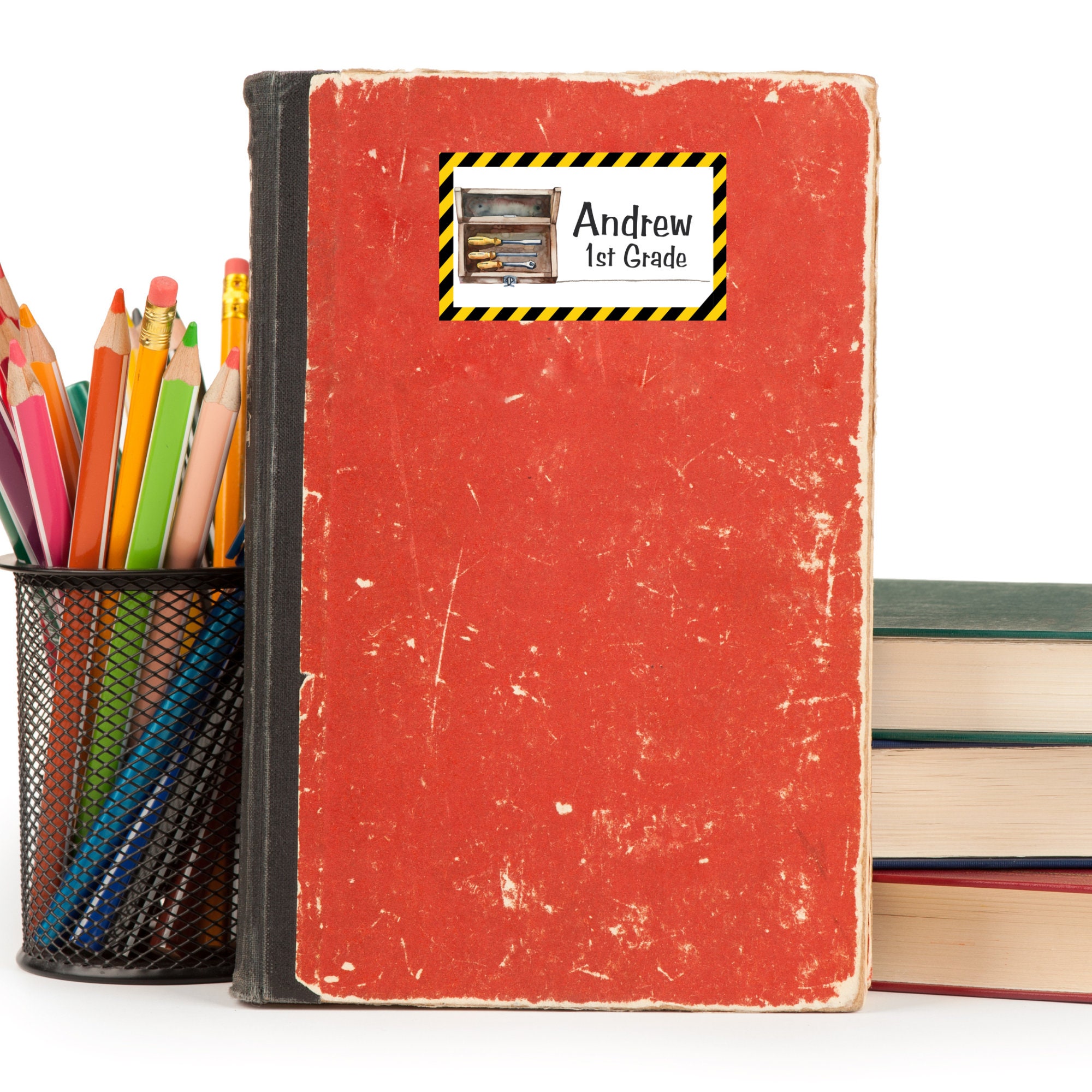 Watercolor Hand Tools Labels, Back to School Stickers (Editable in Canva) - Image 6