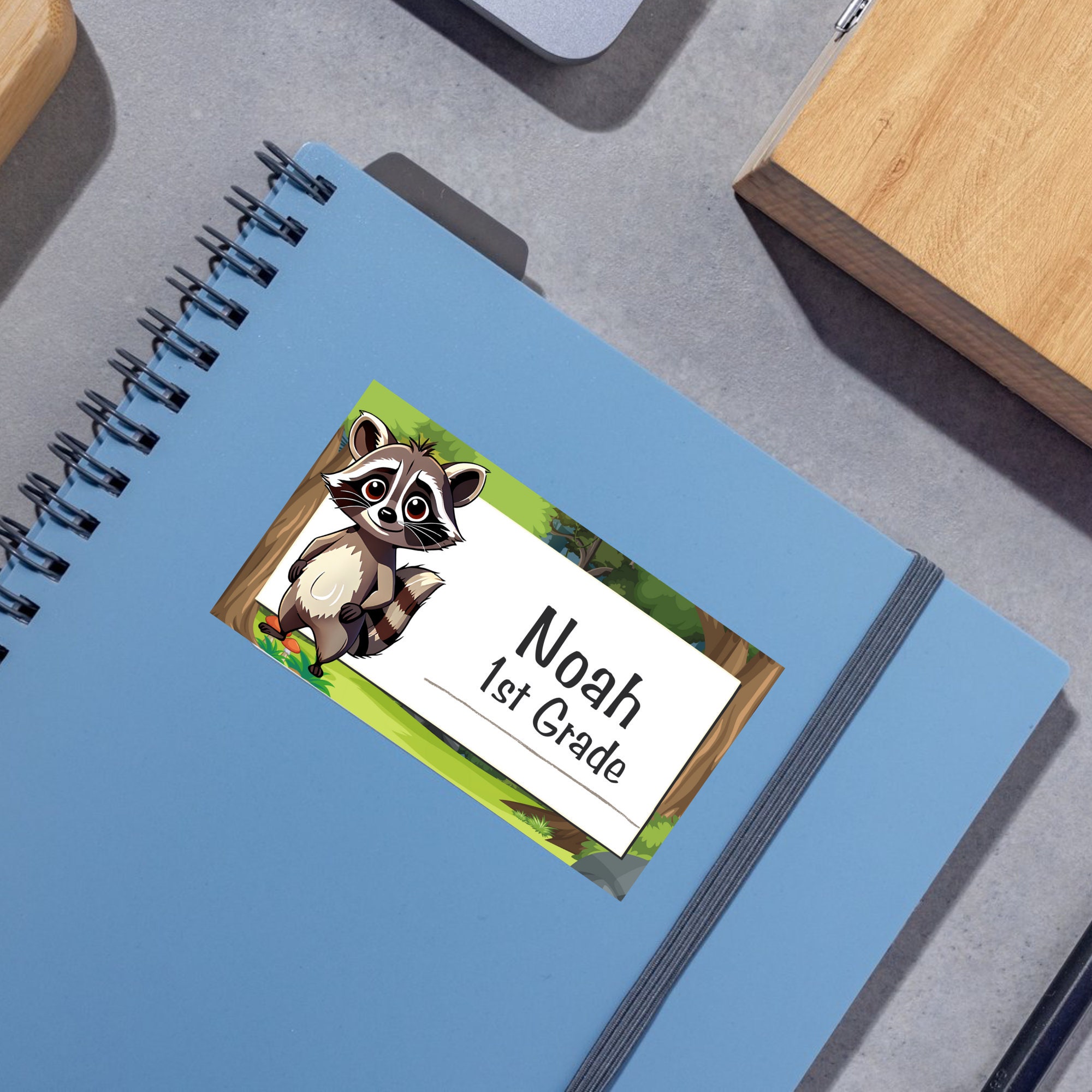 Woodland Animals Printable Labels, Back to School Stickers (Editable in Canva) - Image 4