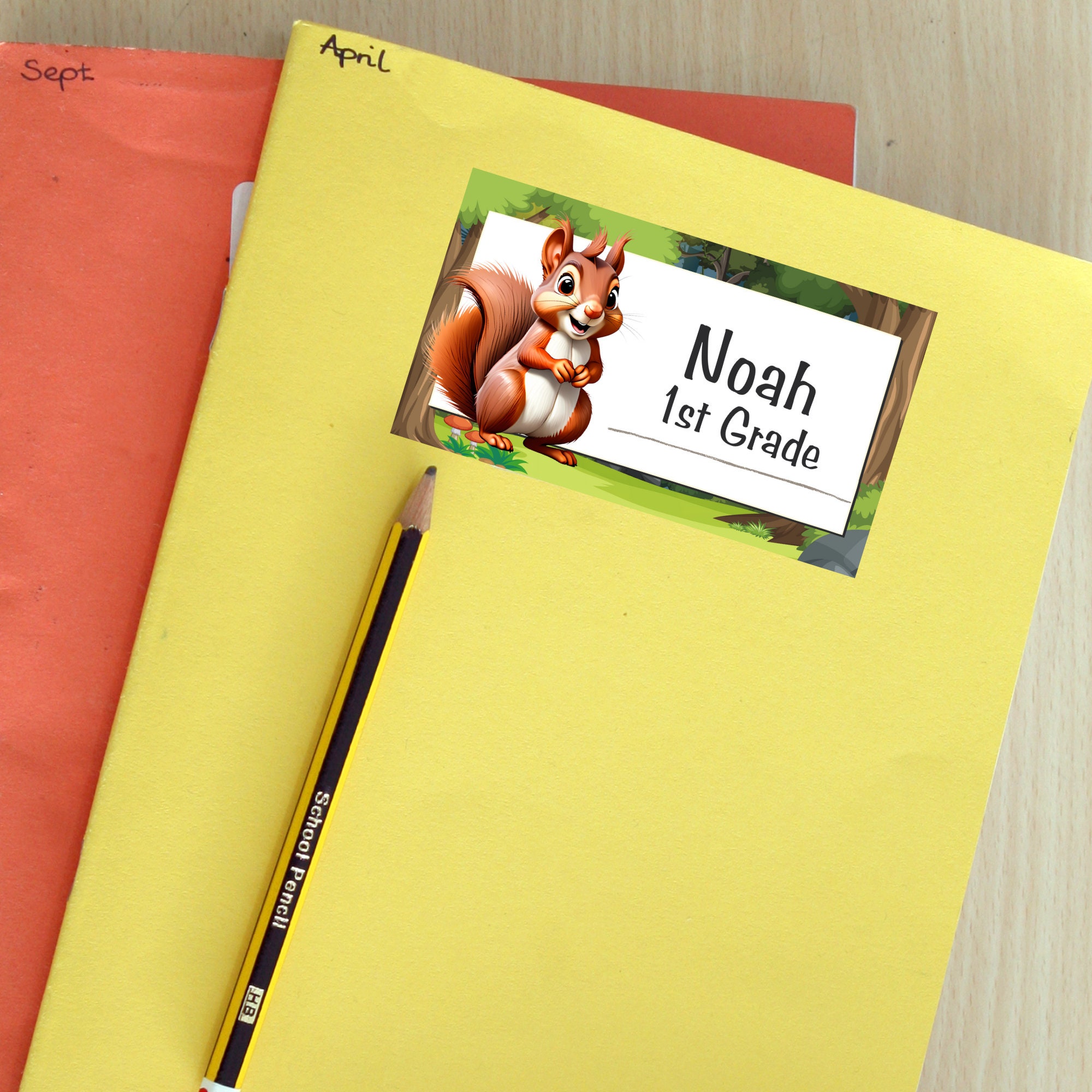 Woodland Animals Printable Labels, Back to School Stickers (Editable in Canva) - Image 7