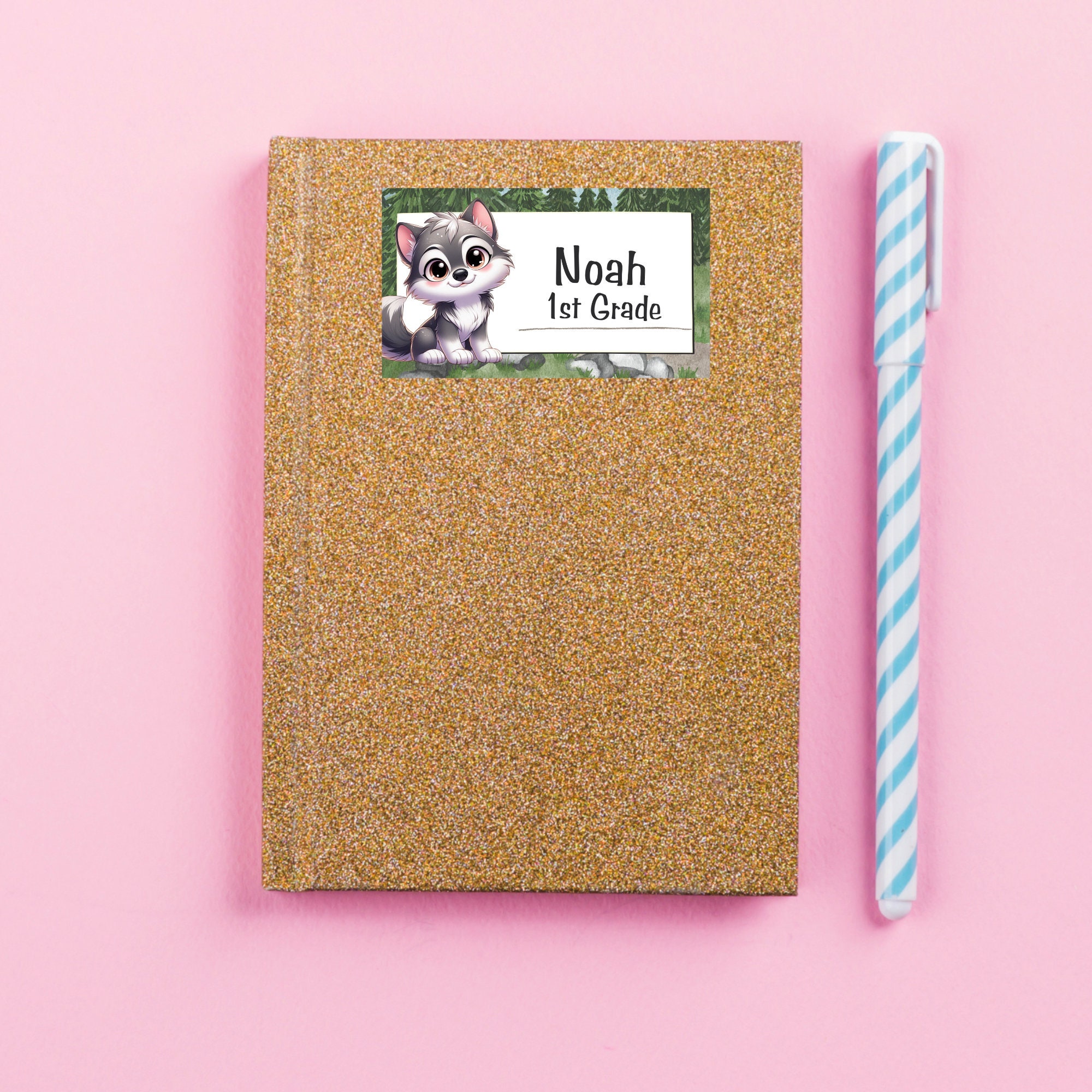 Woodland Animals Printable Labels, Back to School Stickers (Editable in Canva) - Image 5