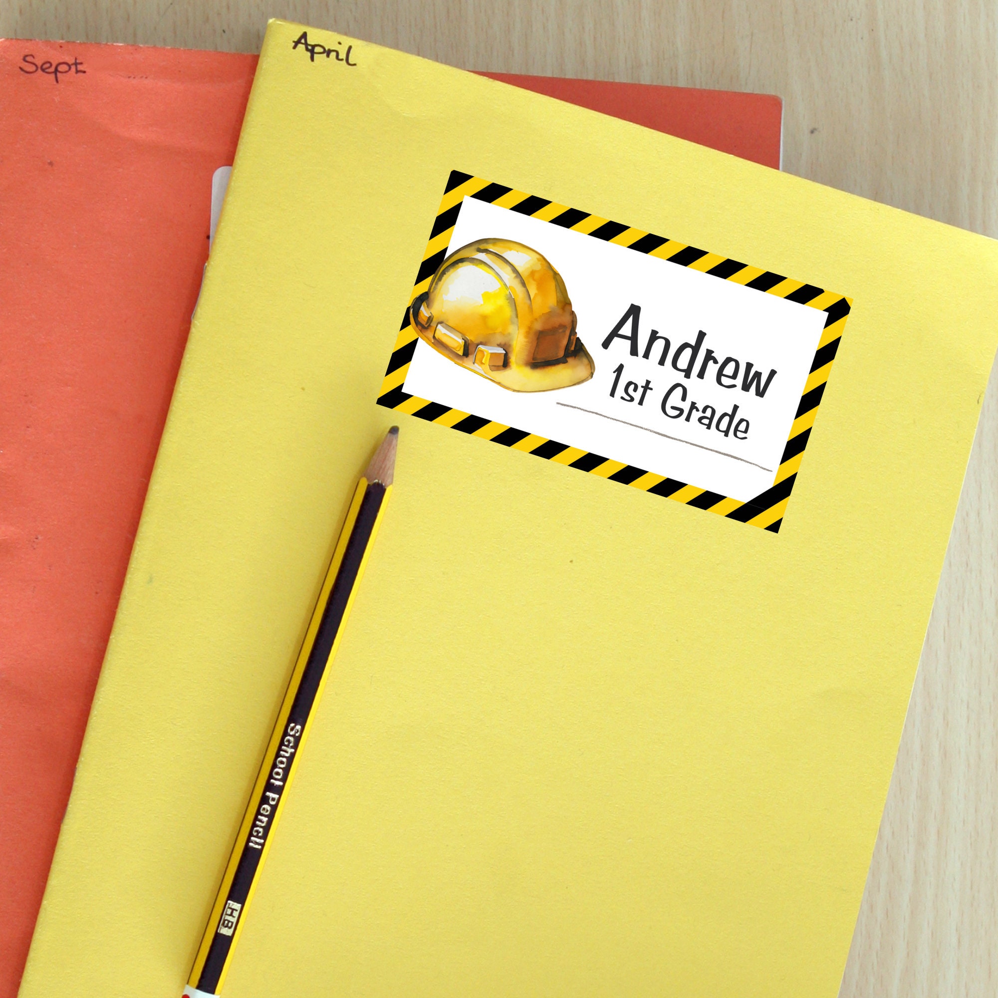 Watercolor Hand Tools Labels, Back to School Stickers (Editable in Canva) - Image 4