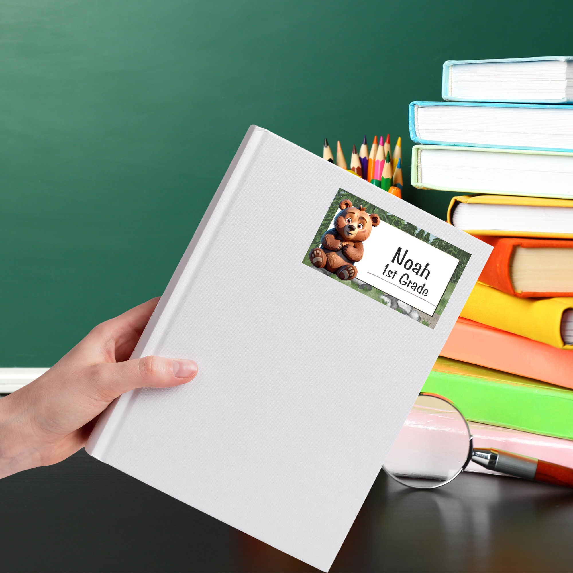 Woodland Animals Printable Labels, Back to School Stickers (Editable in Canva) - Image 9