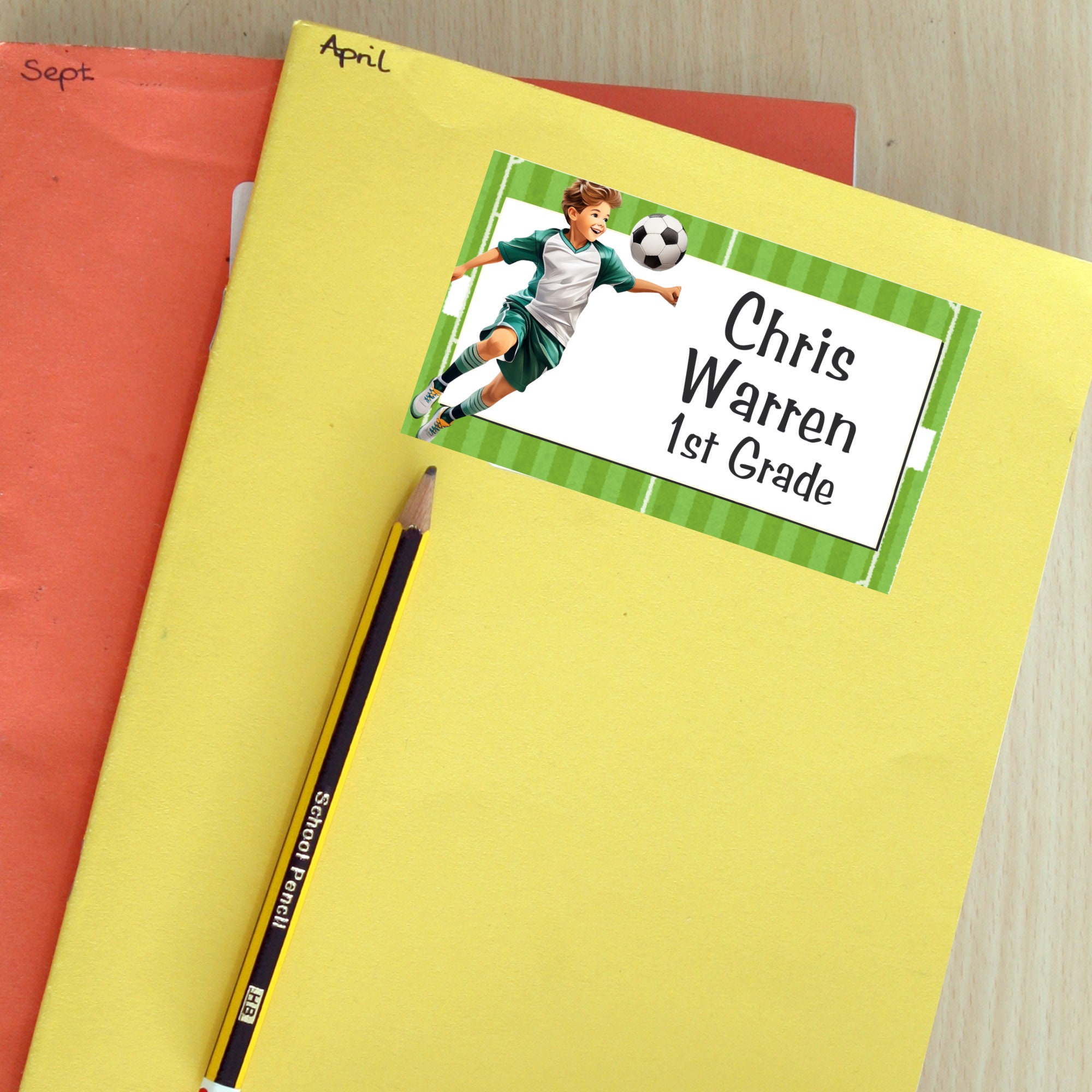 Soccer Labels Set, Back to School Stickers, Editable in Canva (Digital Download) - Image 4