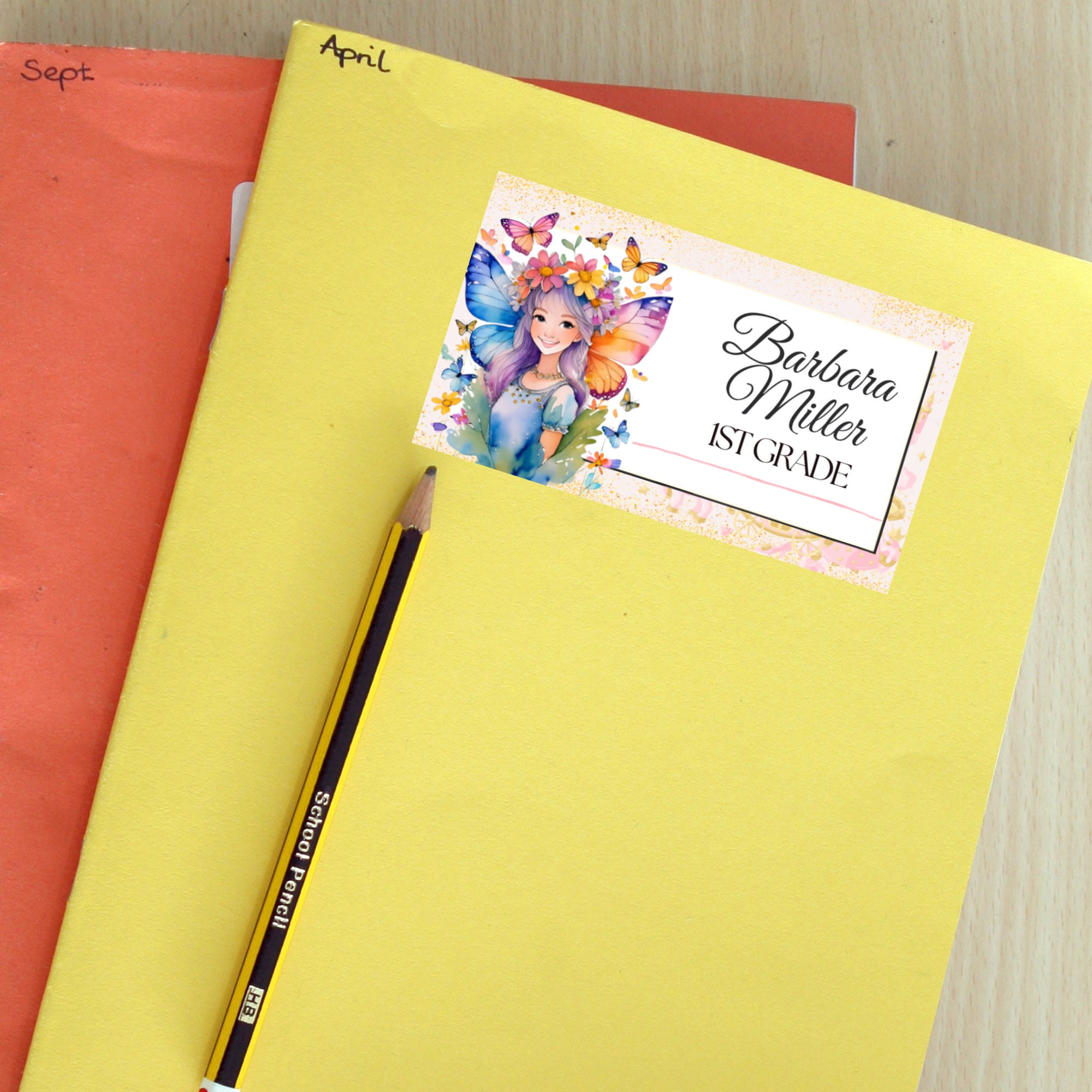 Fairies Labels, Back to School Stickers, Editable in Canva (Printable) - Image 6