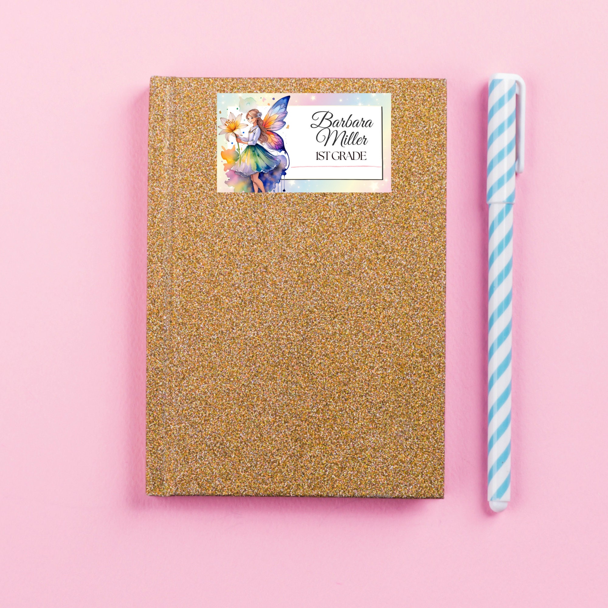 Fairies Labels, Back to School Stickers, Editable in Canva (Printable) - Image 5