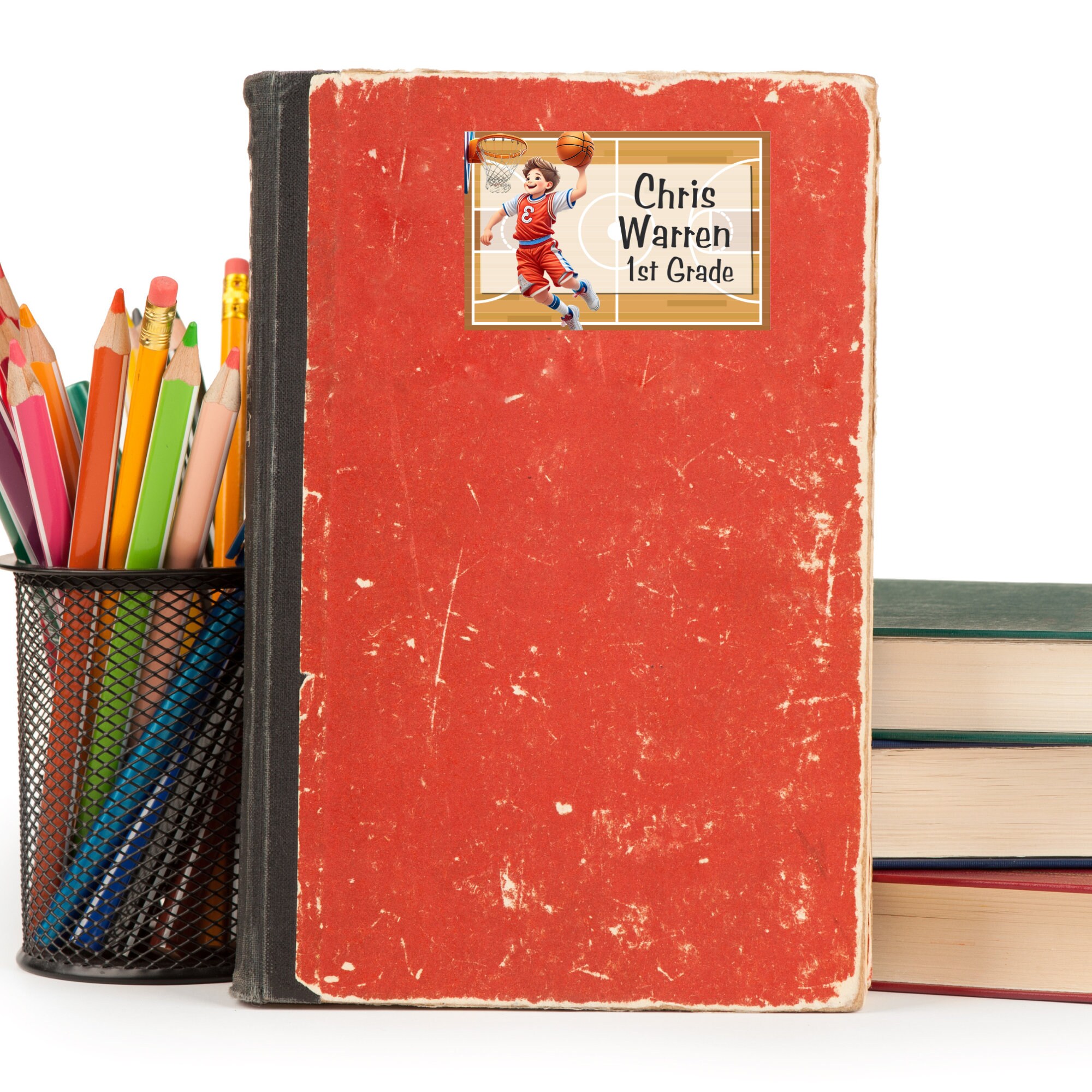 Basketball Labels, Back to School Stickers, Editable in Canva (Digital Download) - Image 8