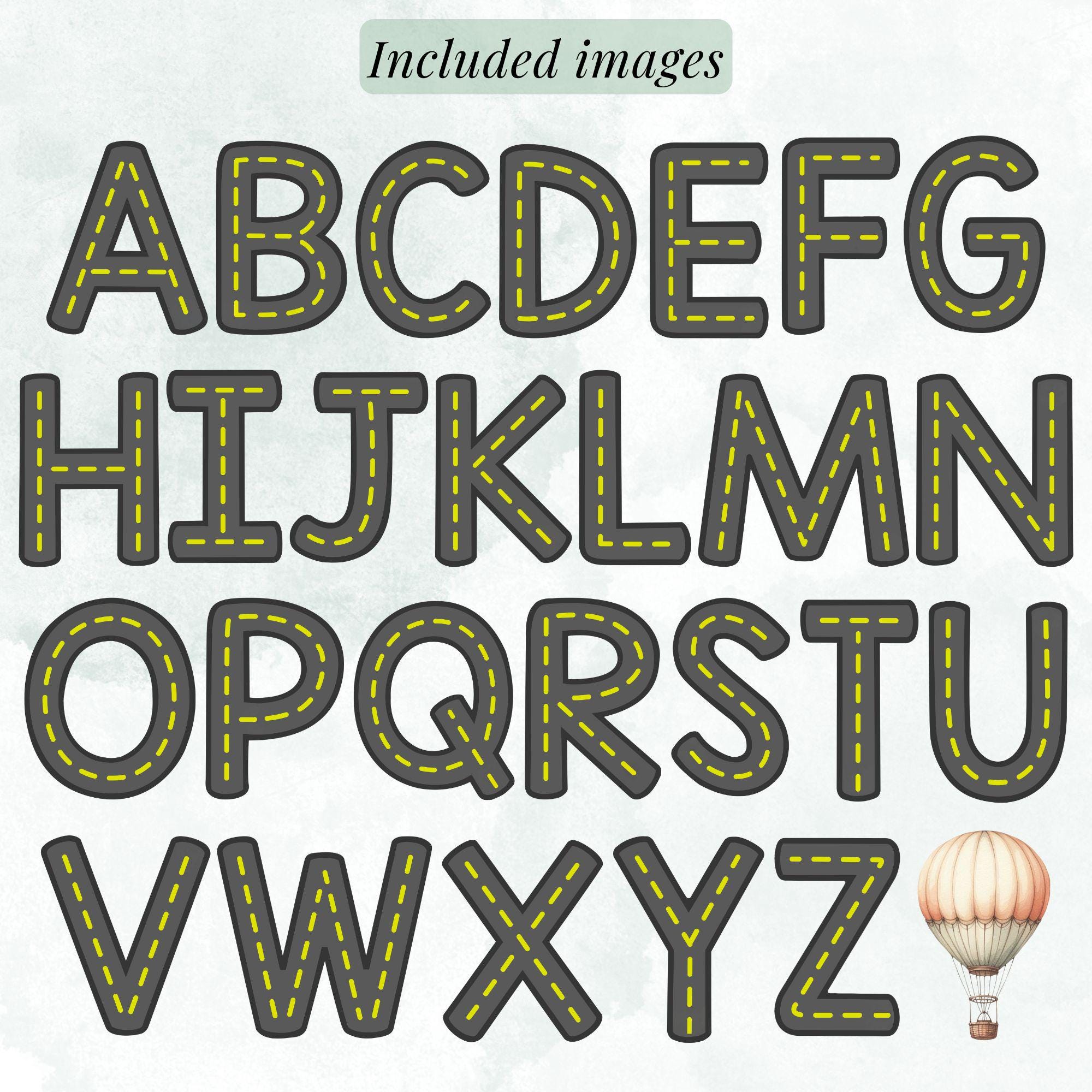 Watercolor Transportation Clipart Bundle, Vehicle Alphabet Letters (PNG) - Image 5