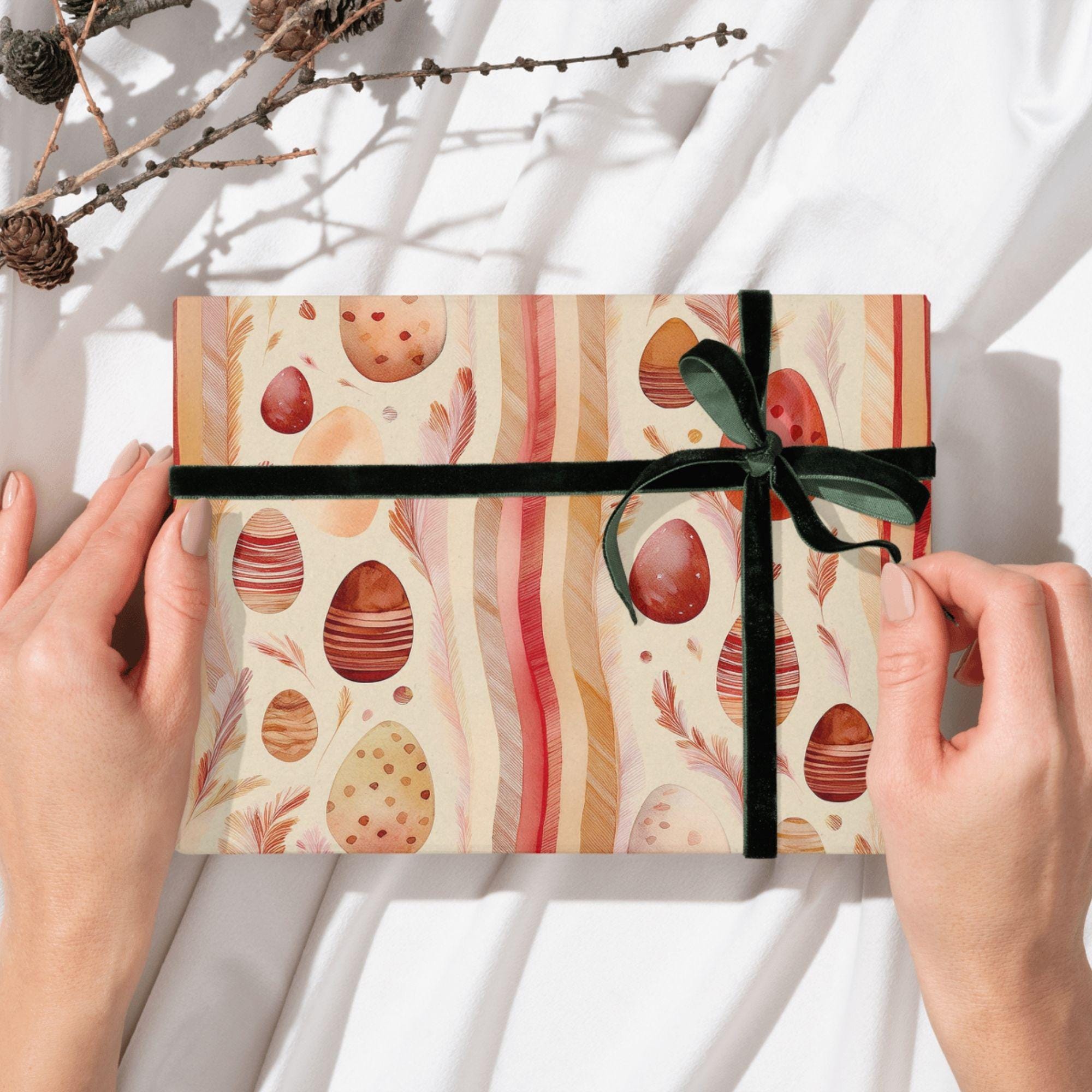 45 Boho Easter Seamless Digital Papers | Rustic Woodland Bunny Patterns | Neutral Floral Spring Backgrounds for Scrapbooking & Crafts - Image 8