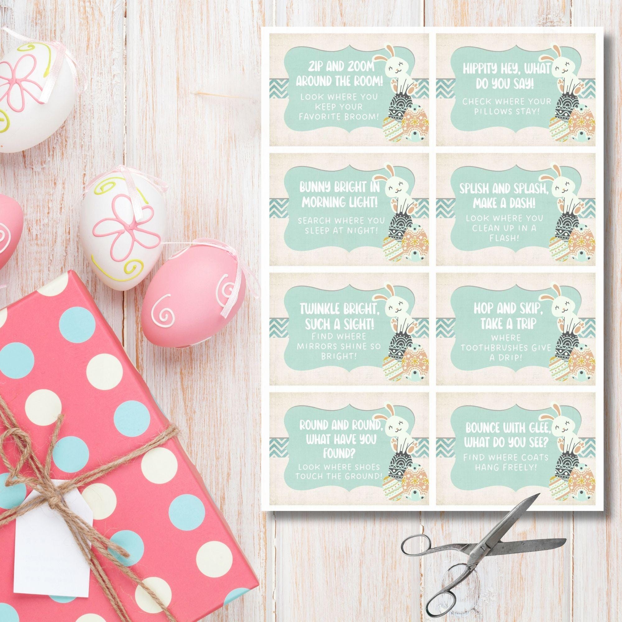 Easter Scavenger Hunt Game, Rhyming Clues (Printable) - Image 3