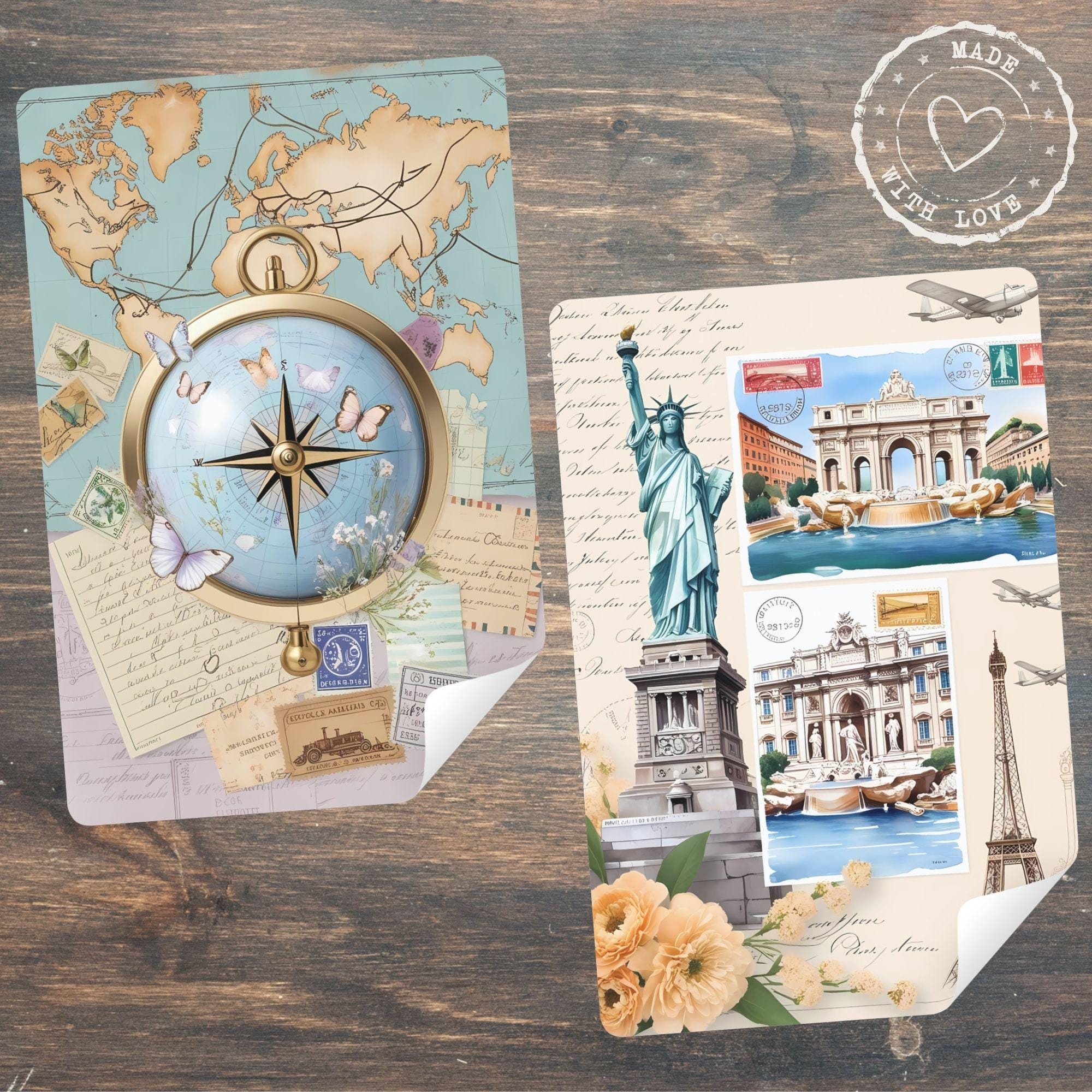 Vintage Travel Junk Journal Kit | Retro Ephemera, Scrapbook Paper (Digital Download) - Image 7