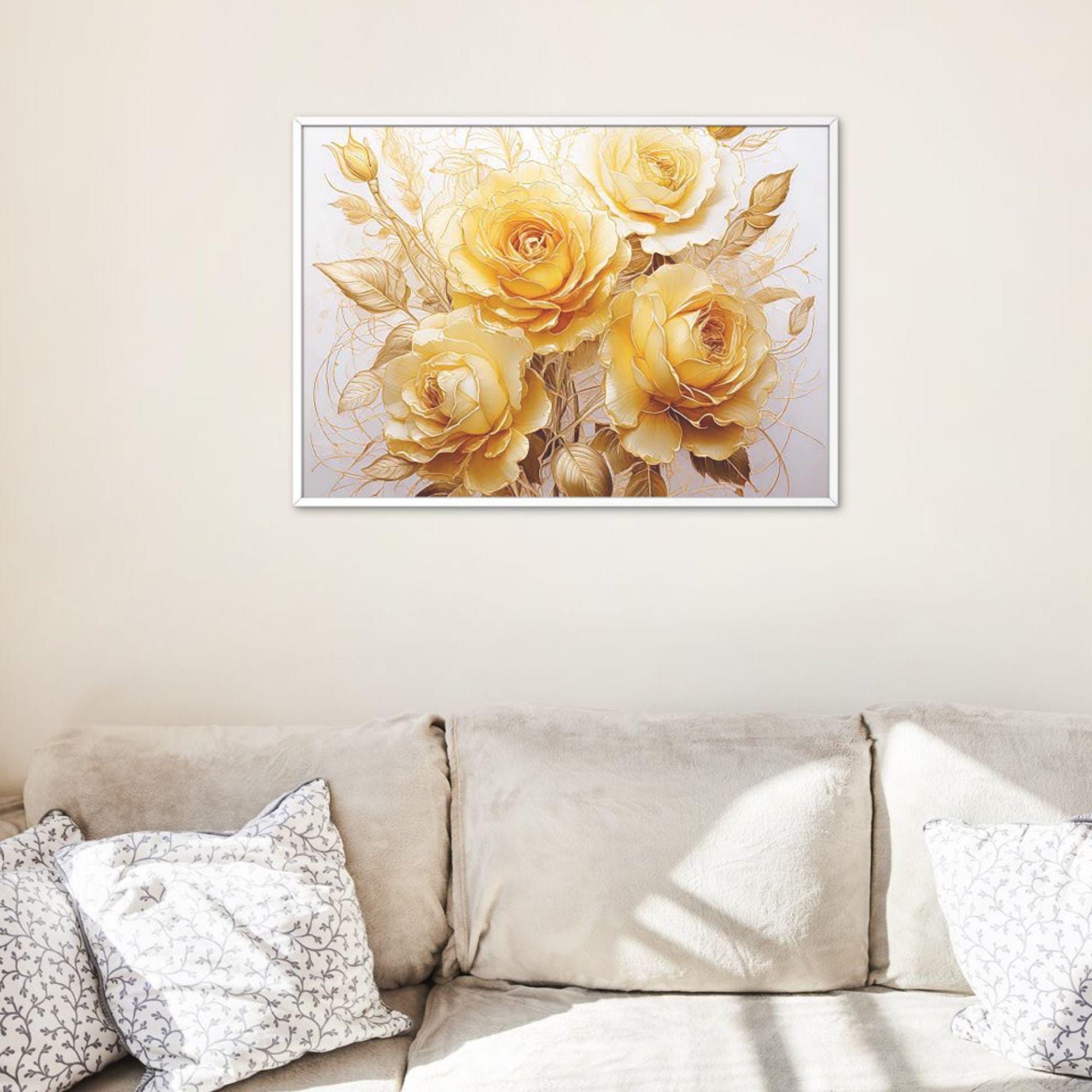 Yellow Rose Watercolor Paper Pack, Shabby Chic Scrapbook (Digital Download) - Image 10