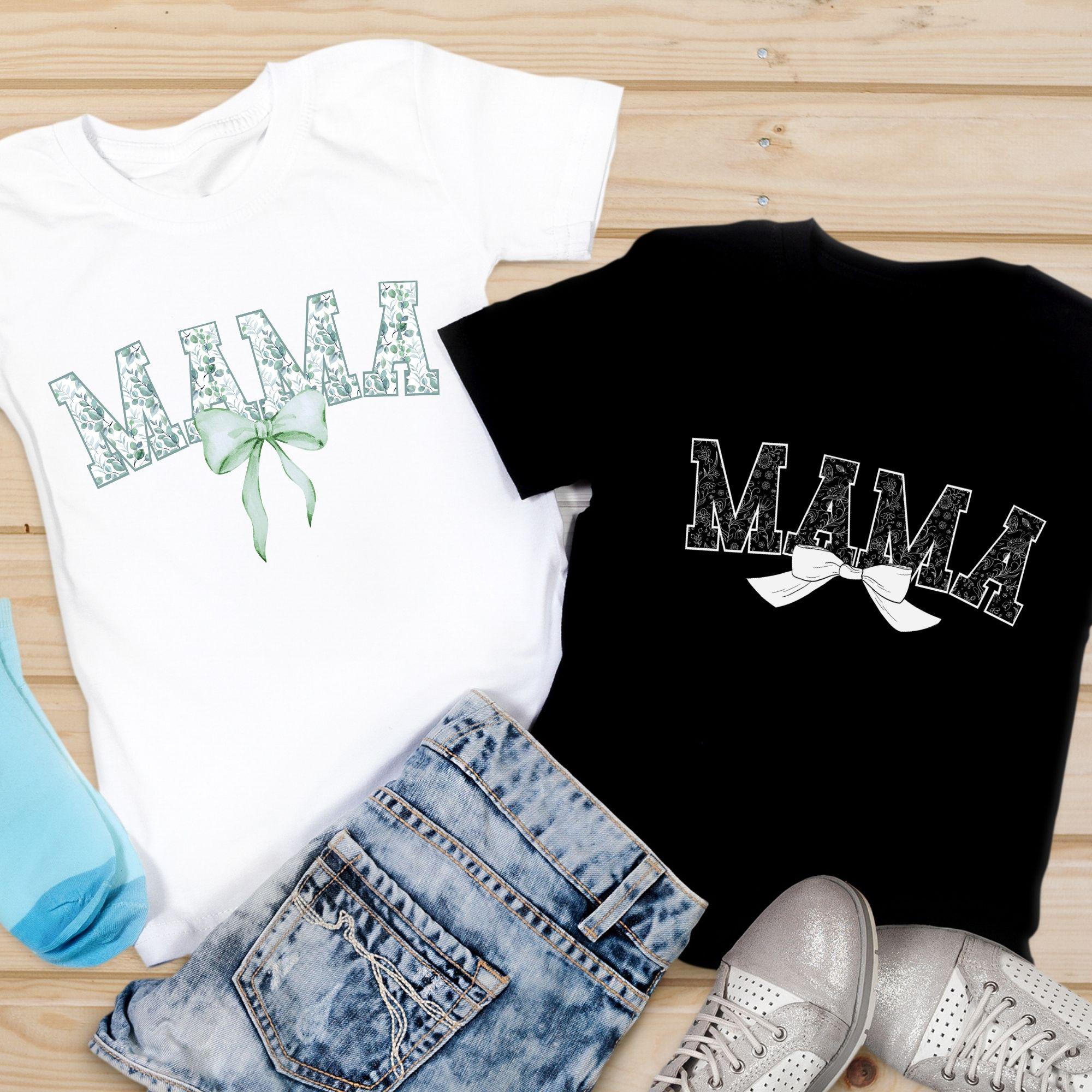 Lace Coquette Bow Mama Coquette Png, Mama png, Floral Mama Png, Floral Chinoiserie Png, Mama Varsity Spring png Mothers Day Png Gift for Mom - Image 2