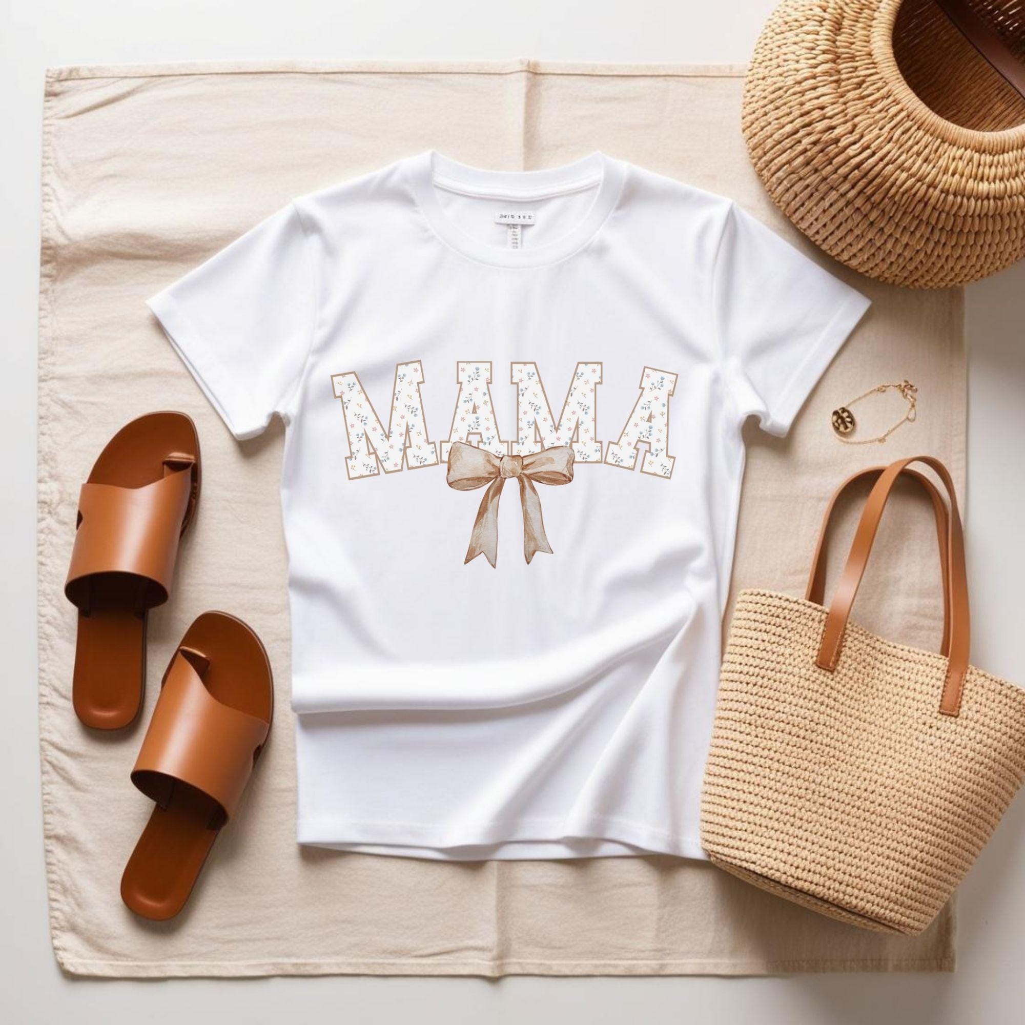 Lace Coquette Bow Mama Coquette Png, Mama png, Floral Mama Png, Floral Chinoiserie Png, Mama Varsity Spring png Mothers Day Png Gift for Mom - Image 5