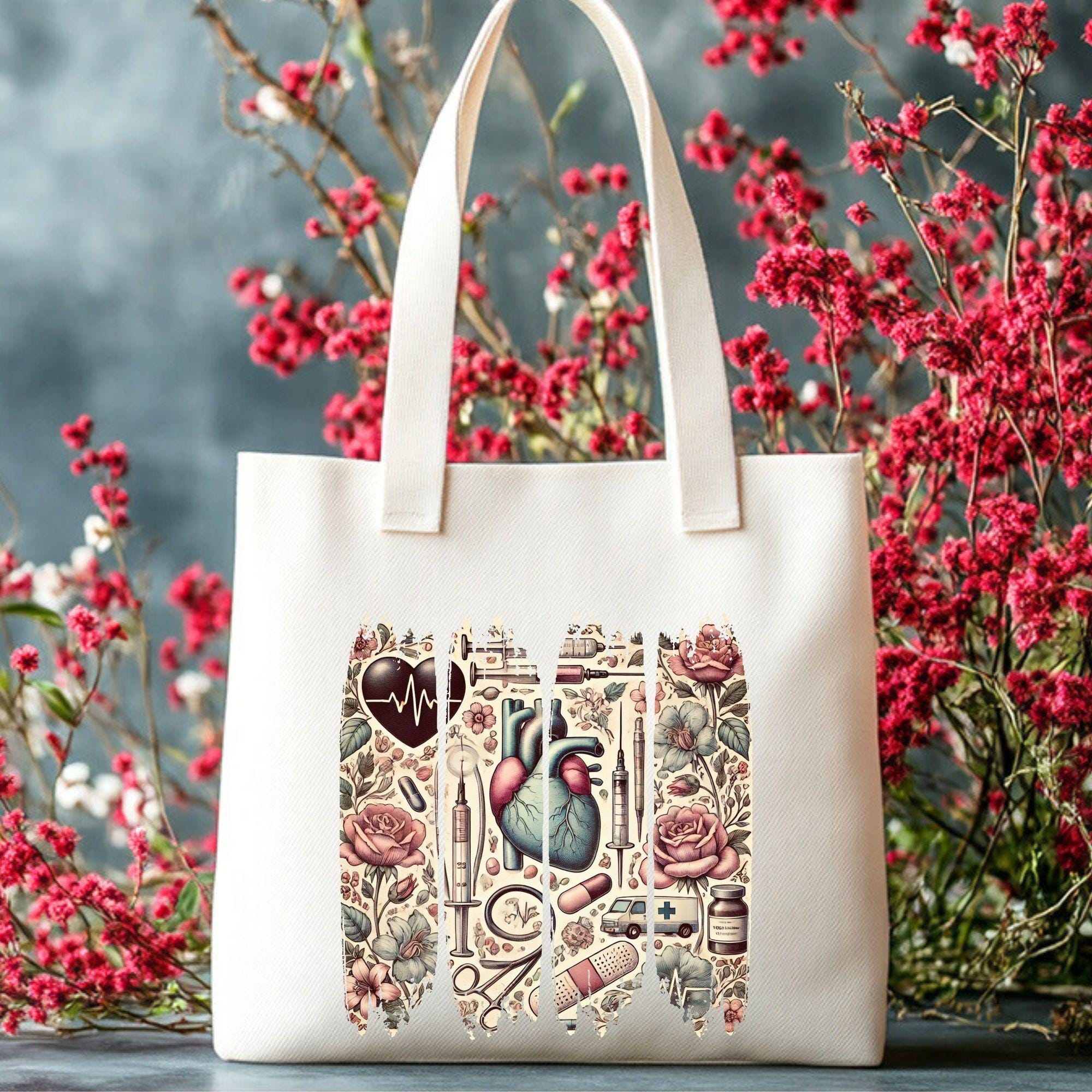 Retro Nurse png,Nurse Floral Png,Retro Nurse Png,Nurse Life Png,Nurse gift, Wild Flowers Nurse, Health care worker Png, Brushstroke design - Image 4