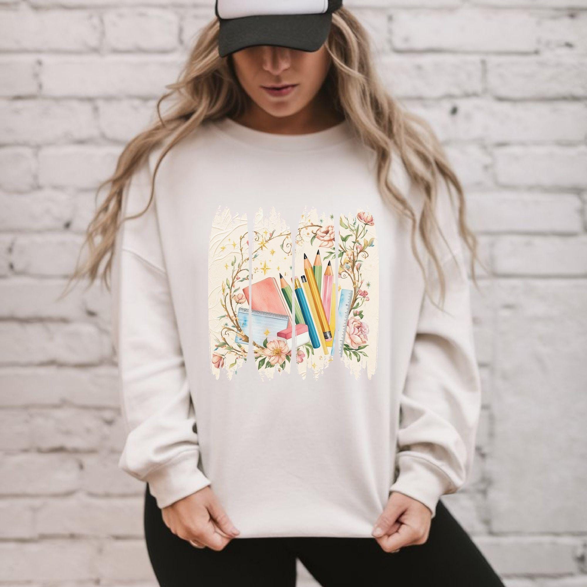 Retro Teacher PNG Clipart, Boho Brushstroke, School Elements (Digital Download) - Image 8