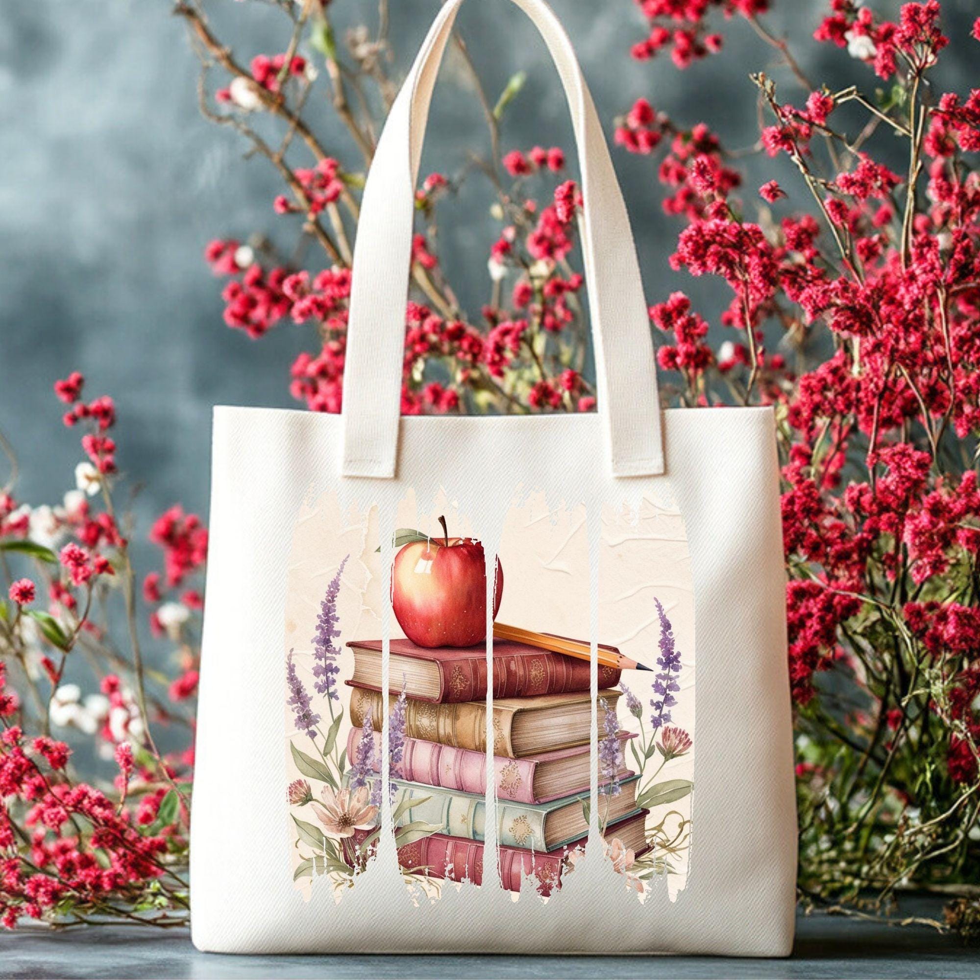 Retro Teacher PNG Clipart, Boho Brushstroke, School Elements (Digital Download) - Image 10