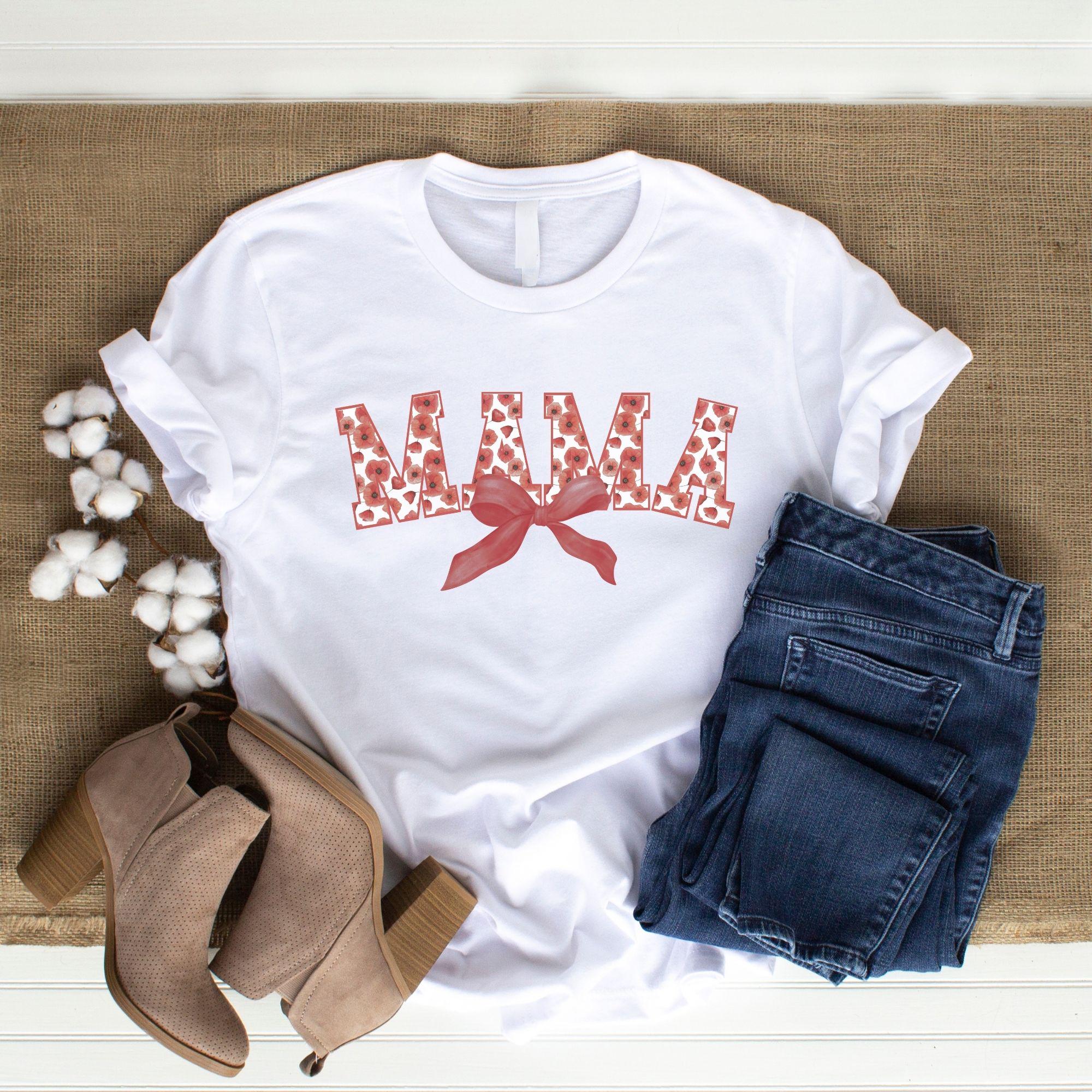 Lace Coquette Bow Mama Coquette Png, Mama png, Floral Mama Png, Floral Chinoiserie Png, Mama Varsity Spring png Mothers Day Png Gift for Mom - Image 4