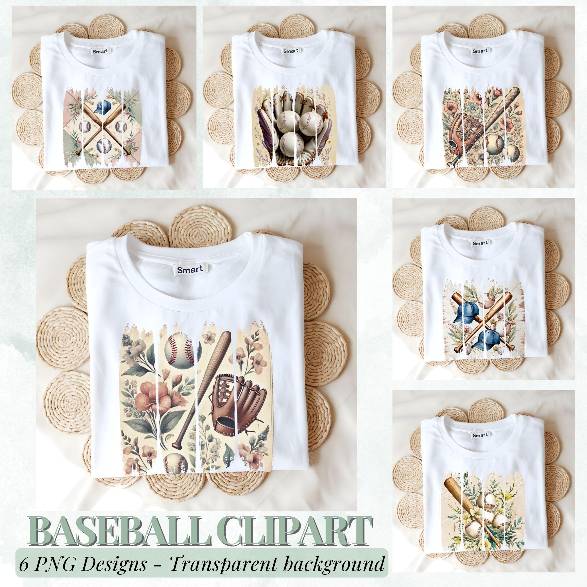 Vintage Baseball Mama PNG Clipart, Boho Brushstroke (Digital Download)