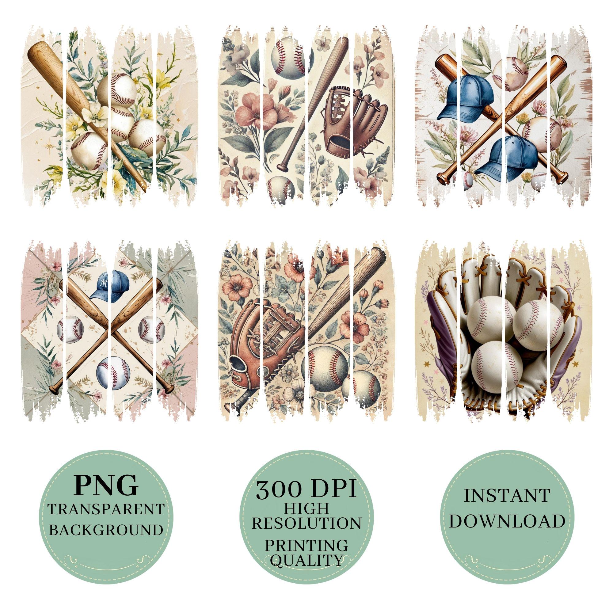 Vintage Baseball Mama PNG Clipart, Boho Brushstroke (Digital Download) - Image 2