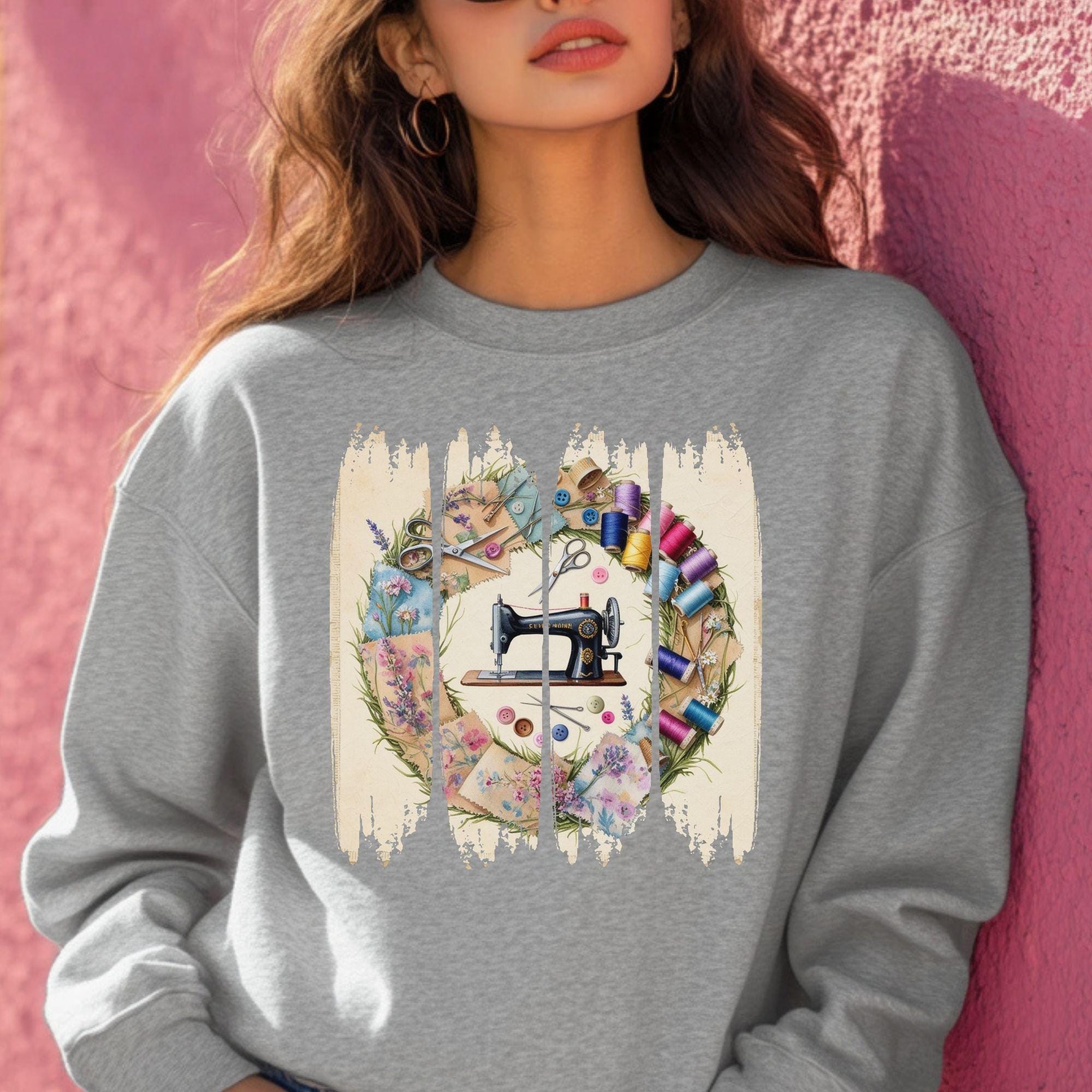 Vintage Sewing PNG Clipart Bundle | Quilting Sublimation Designs (Digital Download) - Image 5