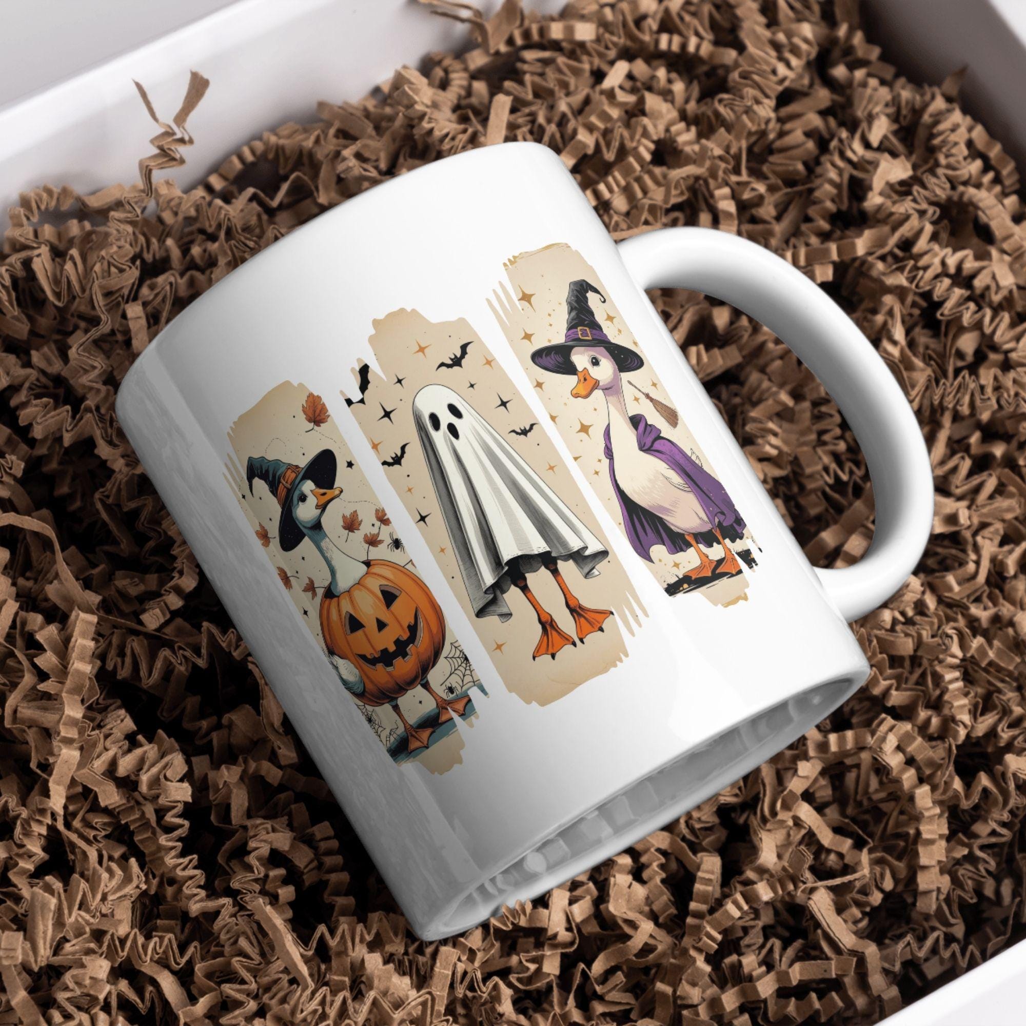 Halloween Goose PNG Ghost Goose Clipart Funny Spooky Retro Brushstroke Sublimation Design Trendy Goose Shirt Creepy Cute Digital Download - Image 8