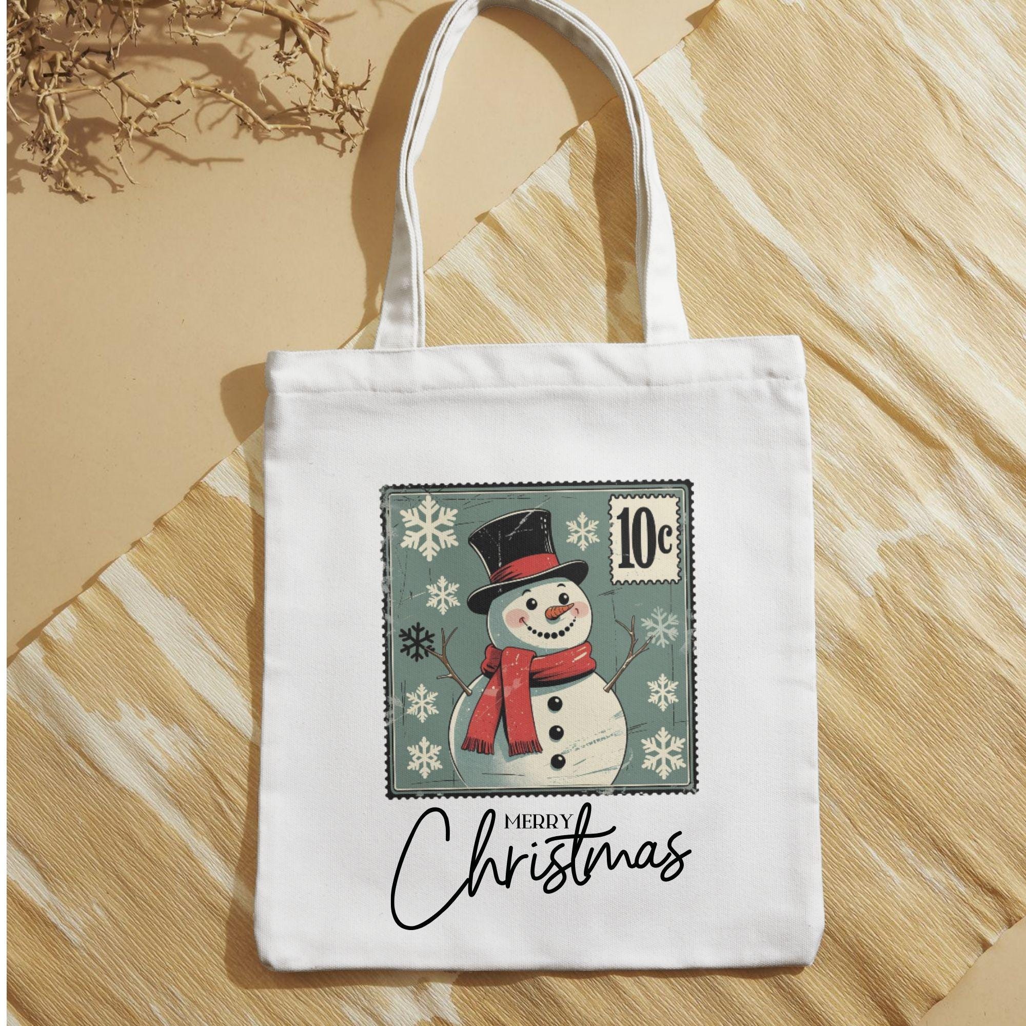 Christmas Postage Stamp PNGs – Vintage Holiday Stickers - Image 6