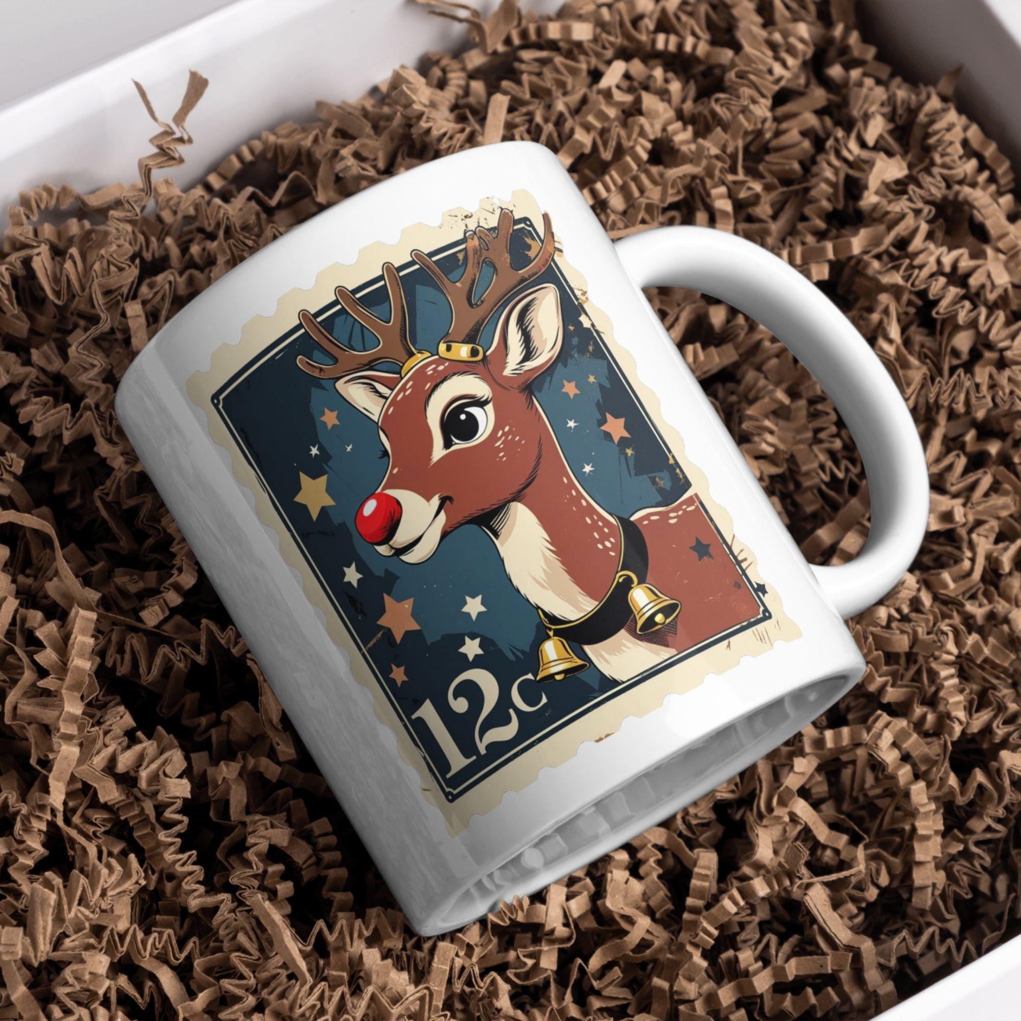 Christmas Postage Stamp PNGs – Vintage Holiday Stickers - Image 8