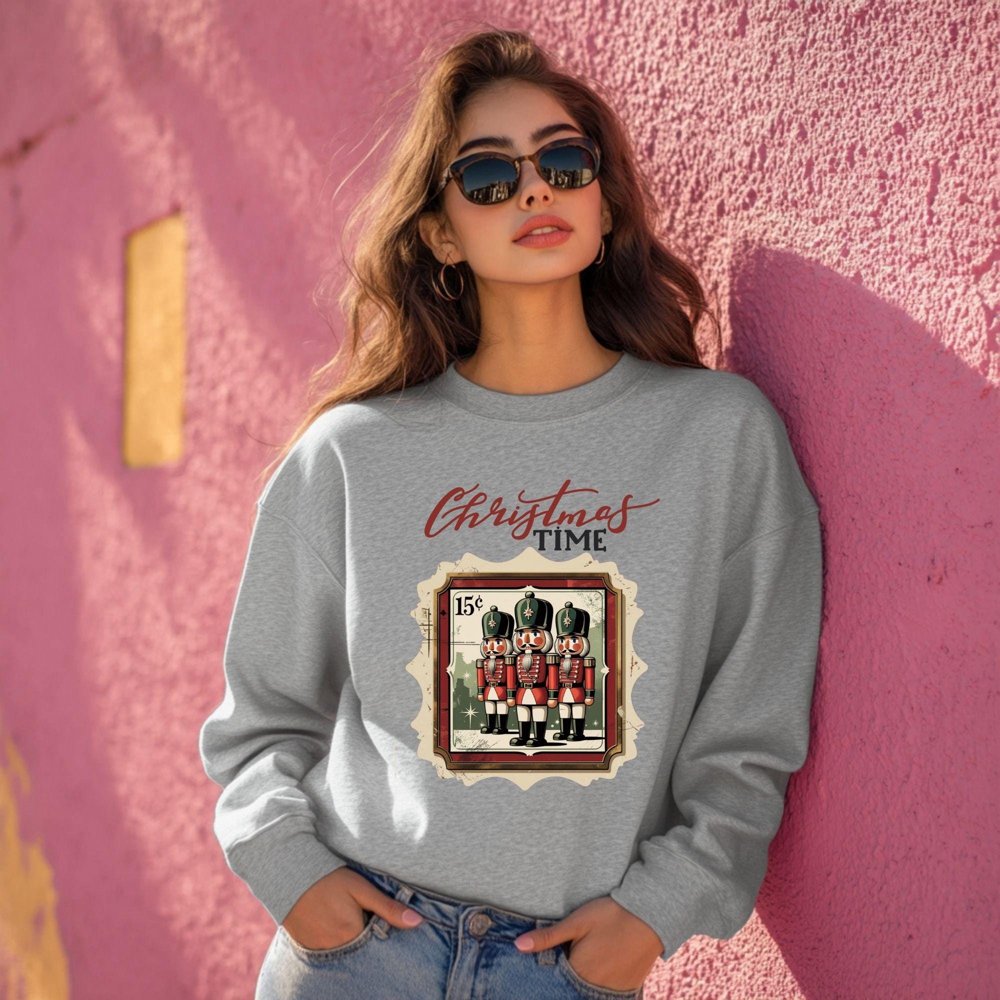 Christmas Postage Stamp PNGs – Vintage Holiday Stickers - Image 7