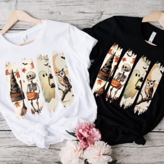 Spooky Season PNG Vintage Halloween Sublimation Design Retro Brushstroke Preppy Fall Vibes Witchy Owl Skeleton Spooky Mama Digital Download