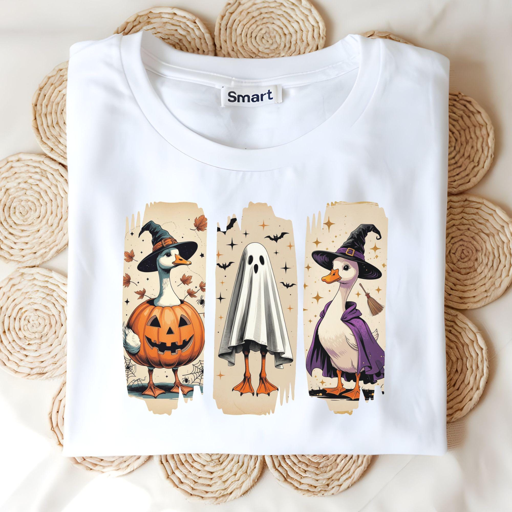 Halloween Goose PNG Ghost Goose Clipart Funny Spooky Retro Brushstroke Sublimation Design Trendy Goose Shirt Creepy Cute Digital Download - Image 4