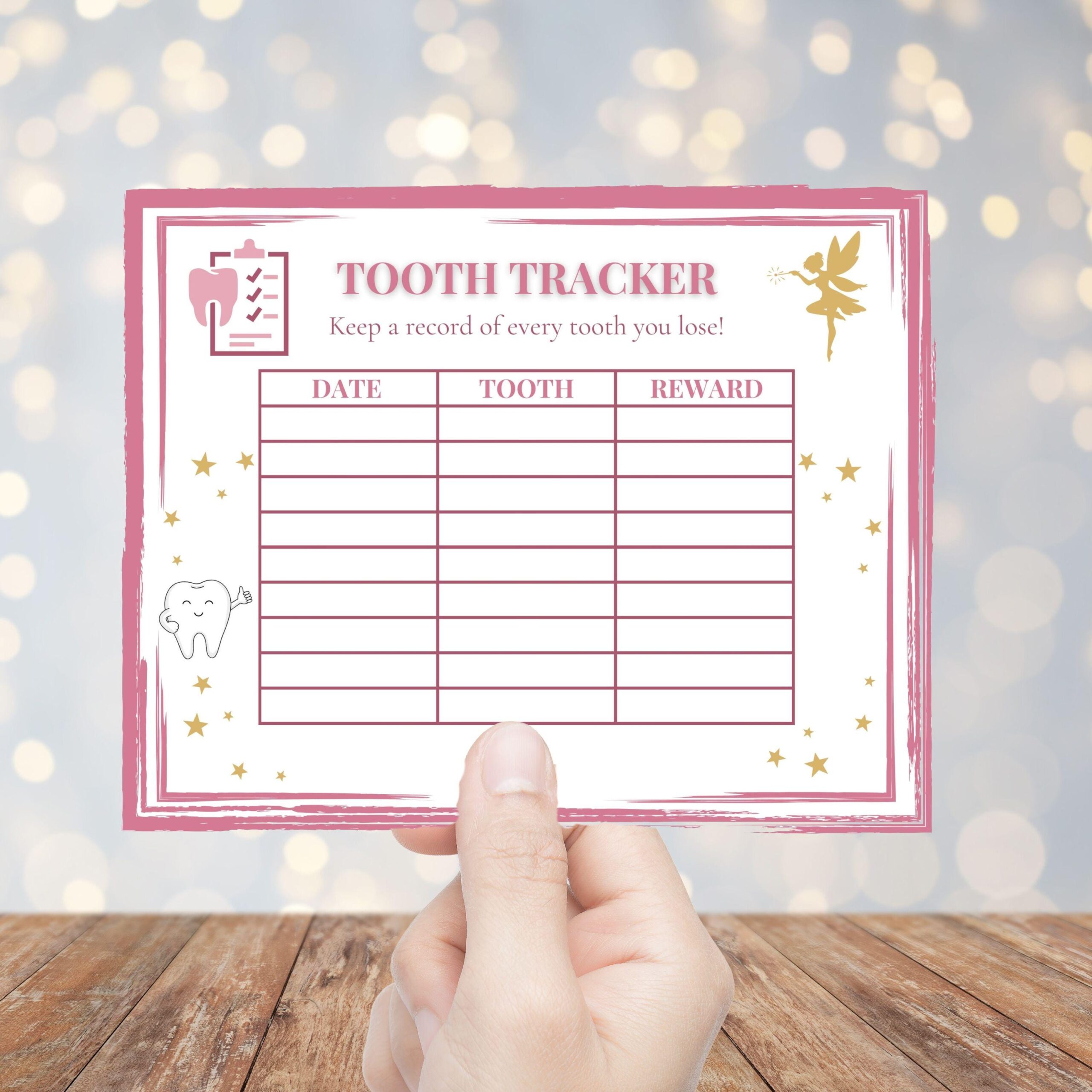 Editable Tooth Fairy Kit for Kids – Certificate, Receipts, Letter, Tracker, Envelope, Stickers for girls - Image 7