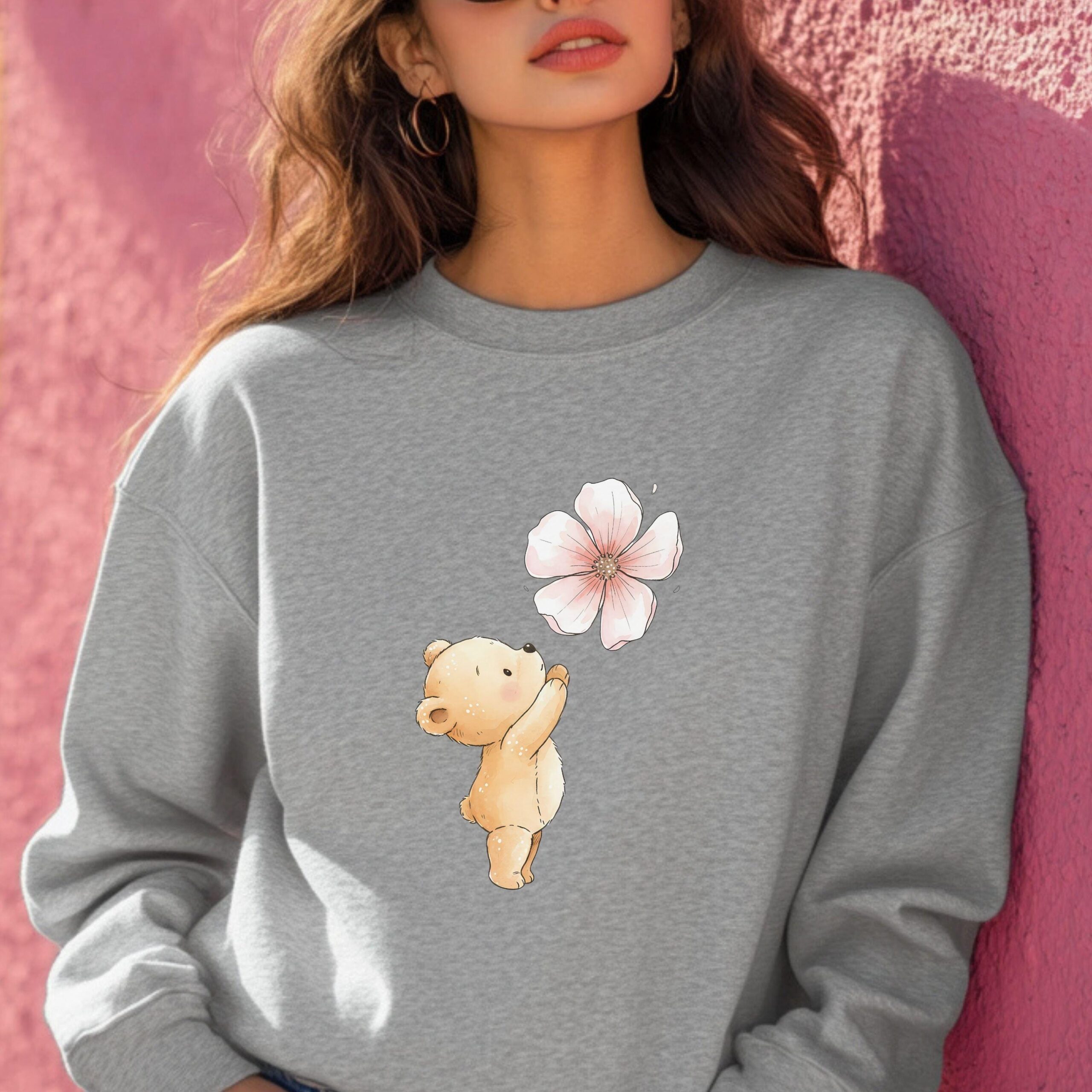 30 Whimsical Teddy Bear Valentine Clipart | Watercolor Bears PNG | Romantic Sketch Bundle - Image 9