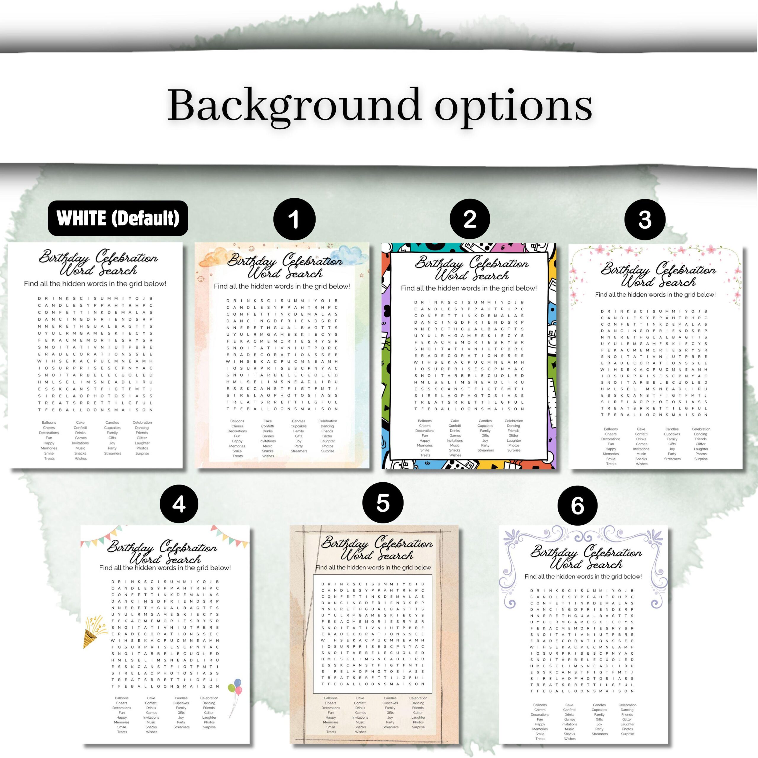 Custom Word Search Game – Personalized Printable Puzzle for Weddings, Birthdays & Parties - Image 6