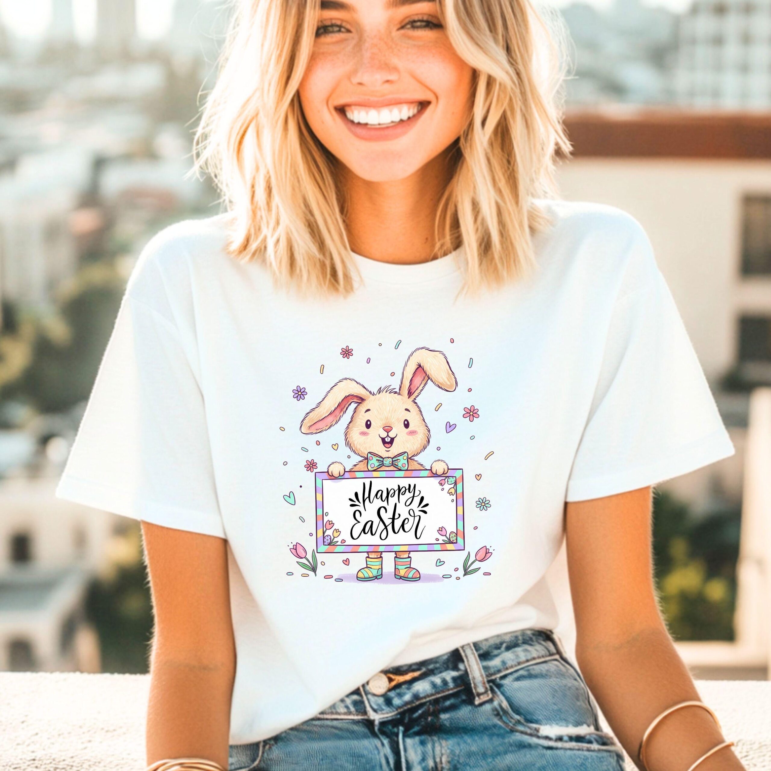 Vibrant Pastel Easter Clipart Set | Quirky Spring Rabbits, Eggs, Baskets & Elements - Image 6